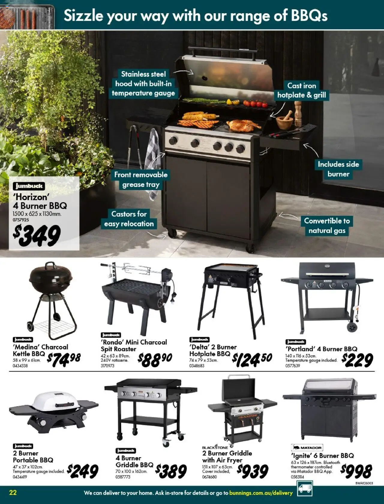 Bunnings Warehouse catalogue - valid from 10.09.2025 | Page: 22 | Products: Portable, Grill, Kettle, Iron