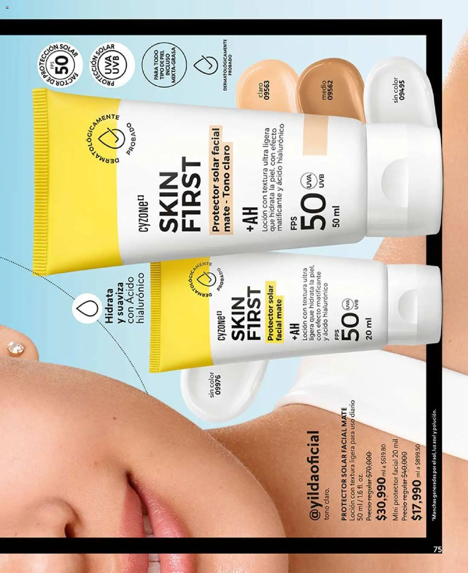 CyZone revista - valida desde el 03.04.2026 | Página: 75 | Productos: Loción, Uva, Protector solar