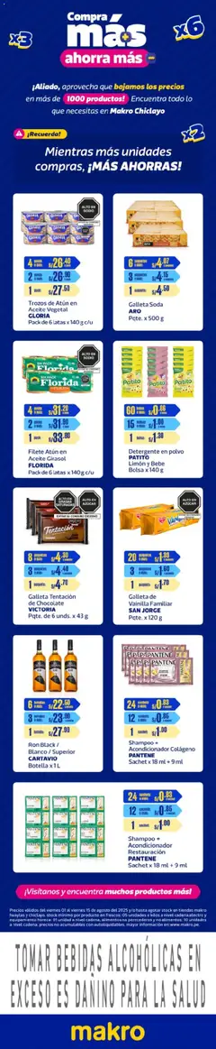 Vista previa de folleto Makro - Makro PRECIOS X BODEGAS CIX de la Makro válido desde 01.08.2025