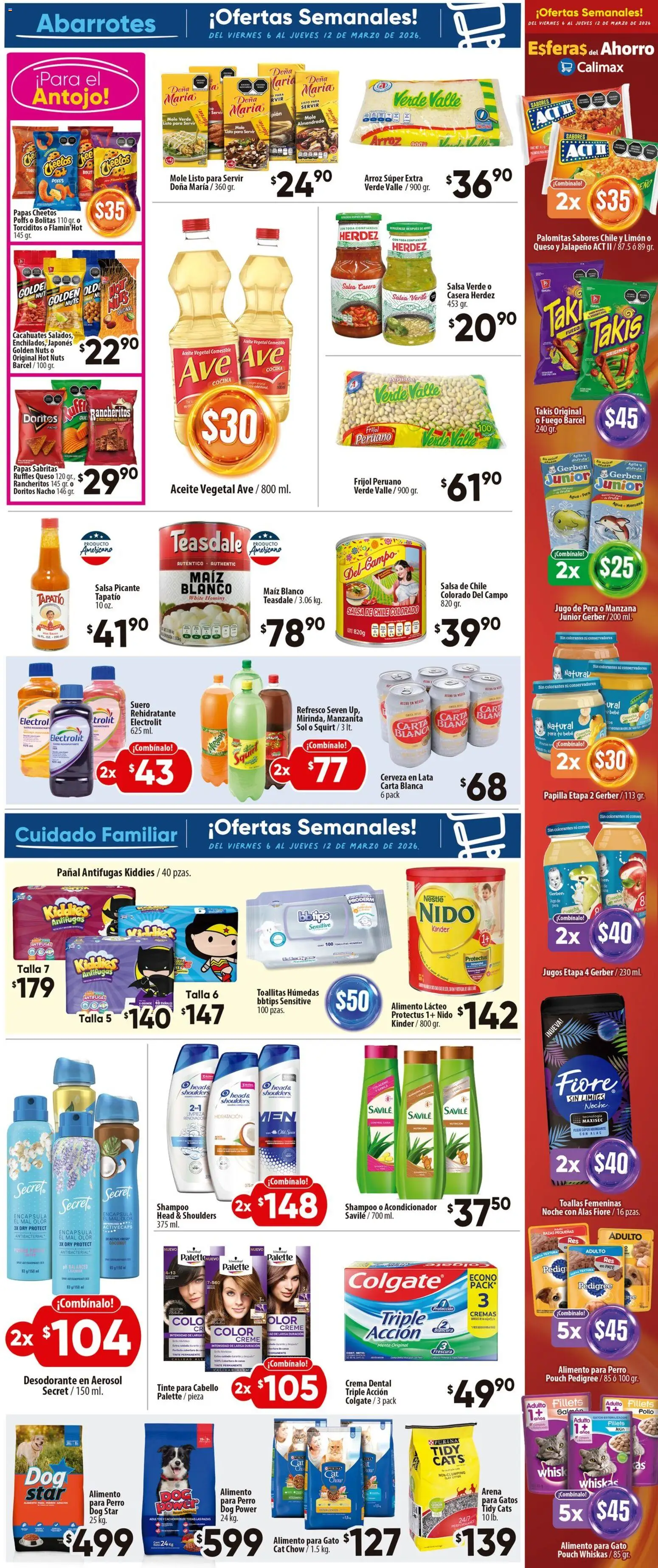 Nuevas ofertas de Calimax válidas en toda la República Mexicana desde el 06.03.2026. ¡Encuentra las mejores ofertas en Calimax folleto Tecate! | Página: 5 | Productos: Pollo, Maíz, Crema, Jugo