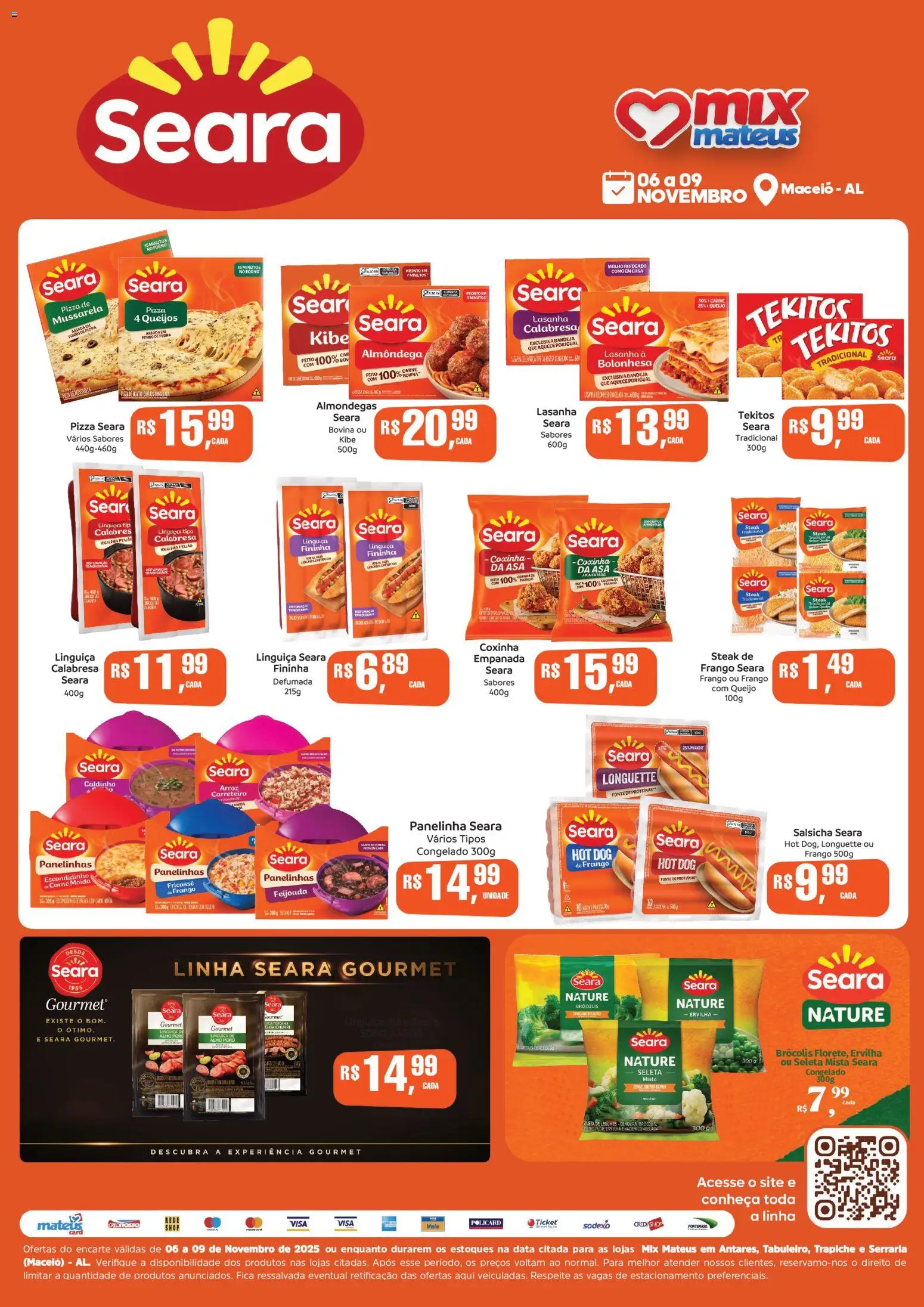 Mateus Folheto - válido de 06.11.2025 | Página: 1 | Produtos: Ervilha, Linguiça, Carne, Mussarela