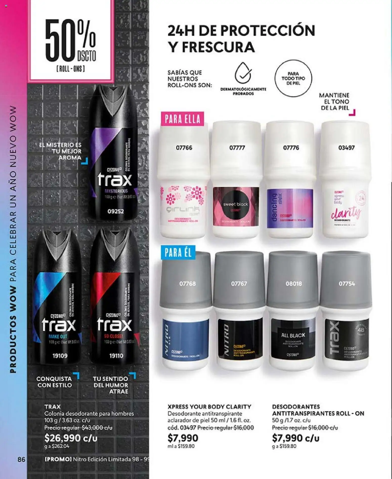 CyZone revista - valida desde el 01.01.2026 | Página: 86 | Productos: Body, Desodorante, Antitranspirante