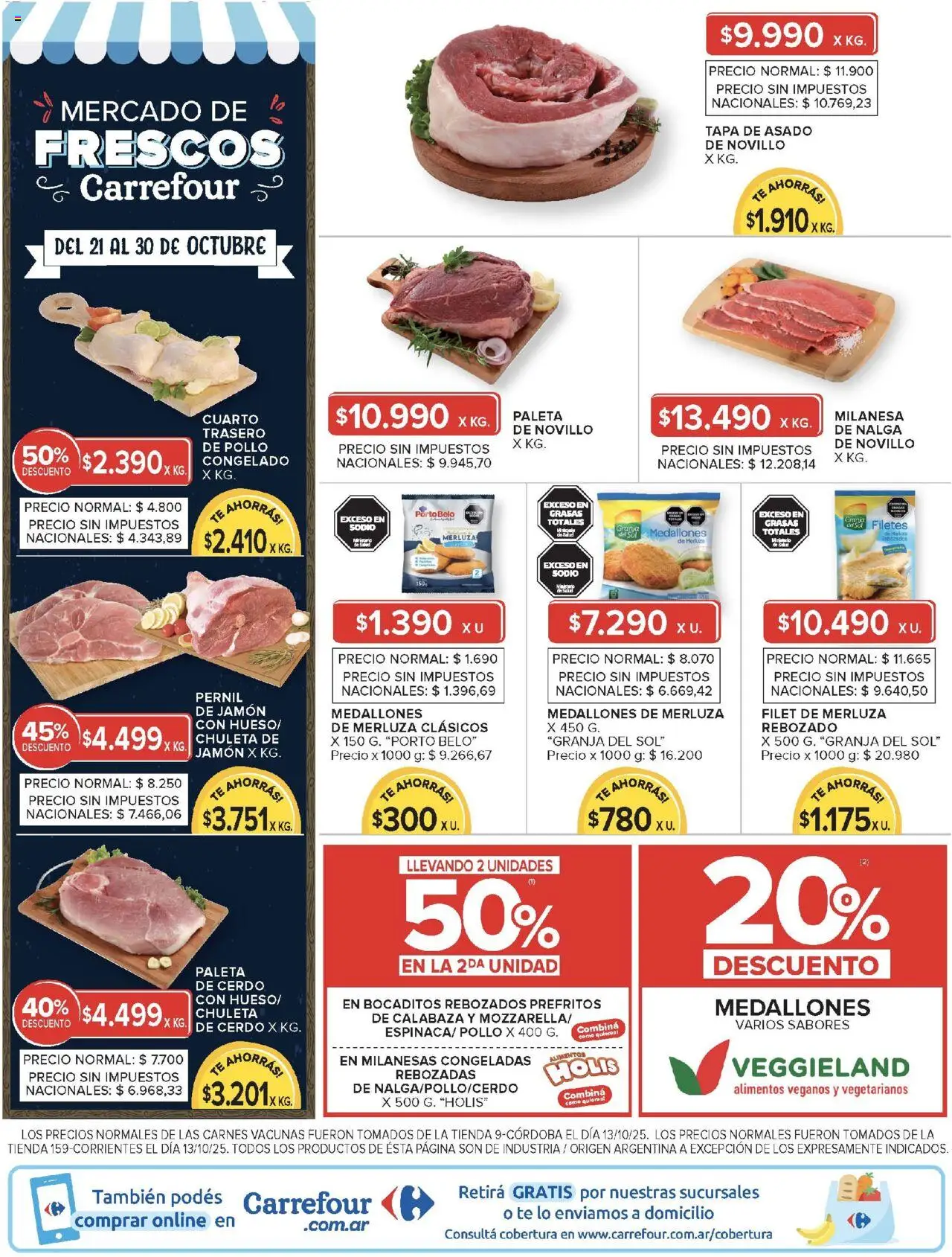 Carrefour ofertas - Catamarca │ válido desde el 21.10.2025 | Página: 4 | Productos: Pollo, Paleta, Jamón, Té