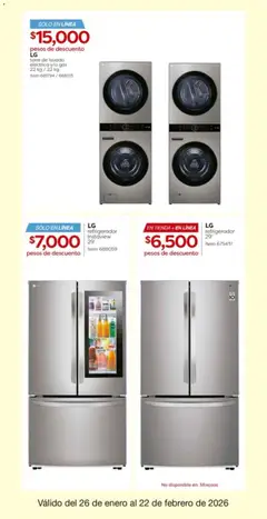 Vista previa de LG refrigerador Instaview 29', Refrigerador Instaview 29', nuevo folleto de la tienda, válido en México a partir del 26.01.2026 | Página: 10 | Productos: Refrigerador