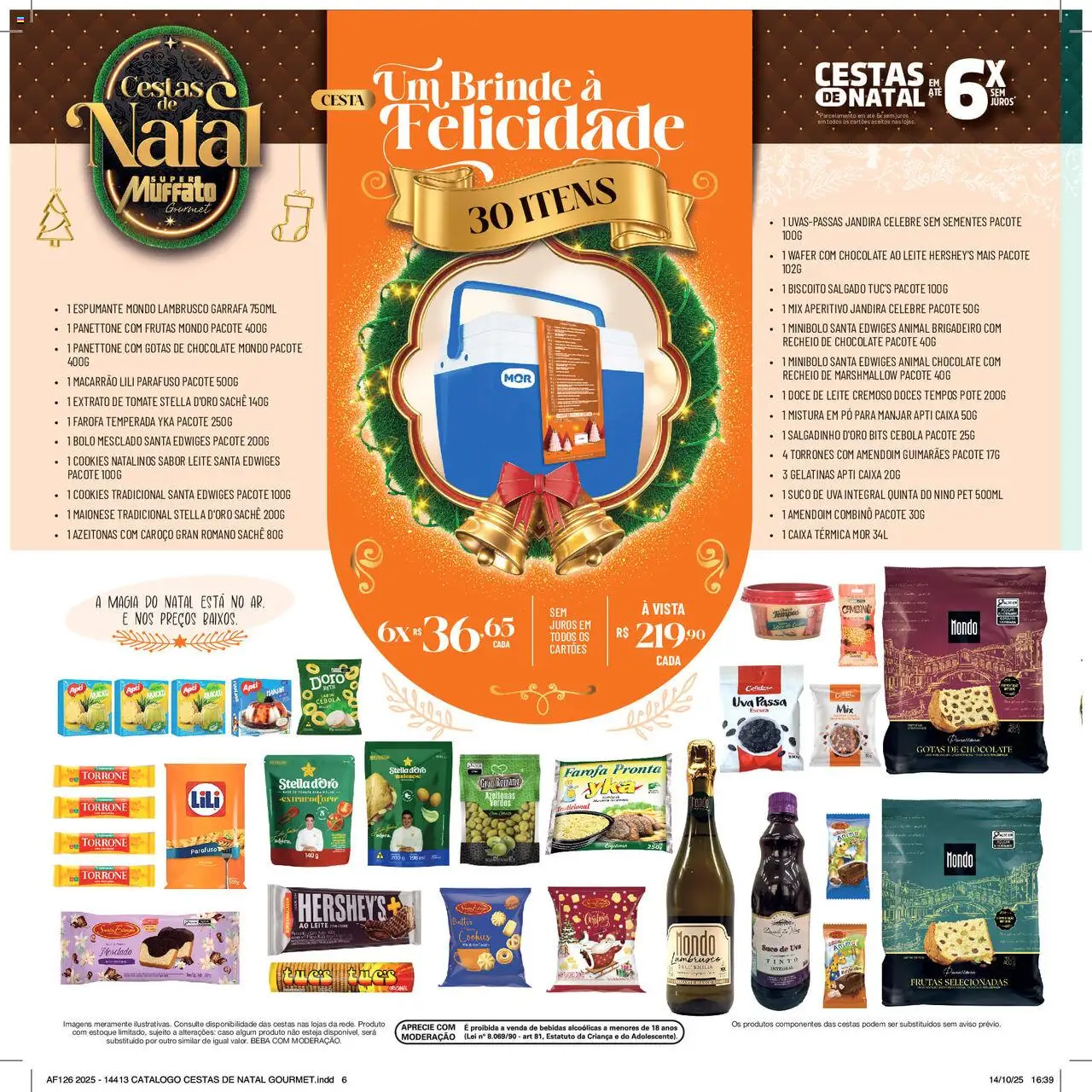 Super Muffato Folheto - válido de 13.10.2025 | Página: 6 | Produtos: Cebola, Biscoito, Cesta, Uva passa