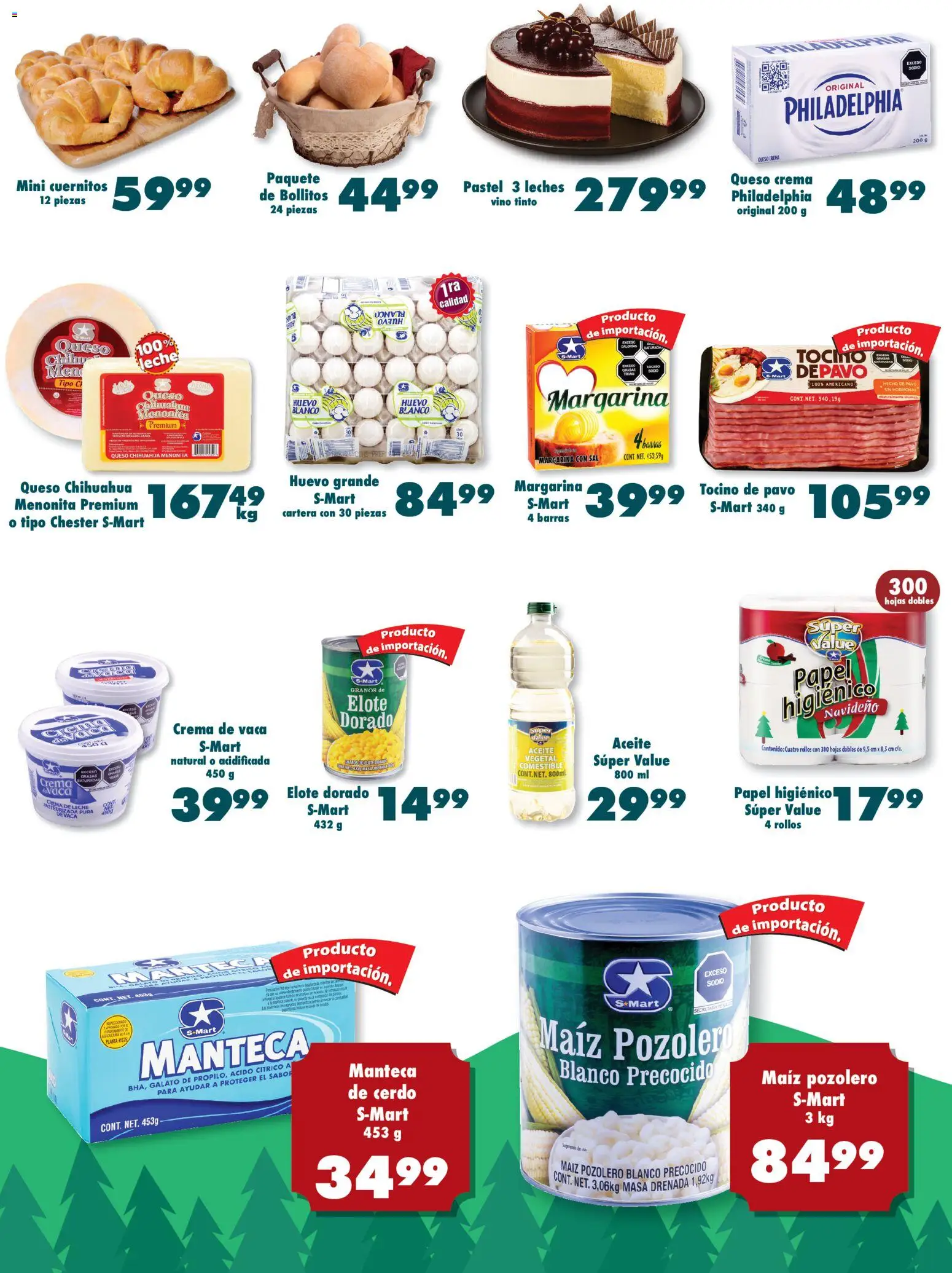 Nuevas ofertas de S-Mart válidas en toda la República Mexicana desde el 16.12.2025. ¡Encuentra las mejores ofertas en S-Mart folleto Monterrey! | Página: 5 | Productos: Maíz, Crema de leche, Sal, Papel higiénico