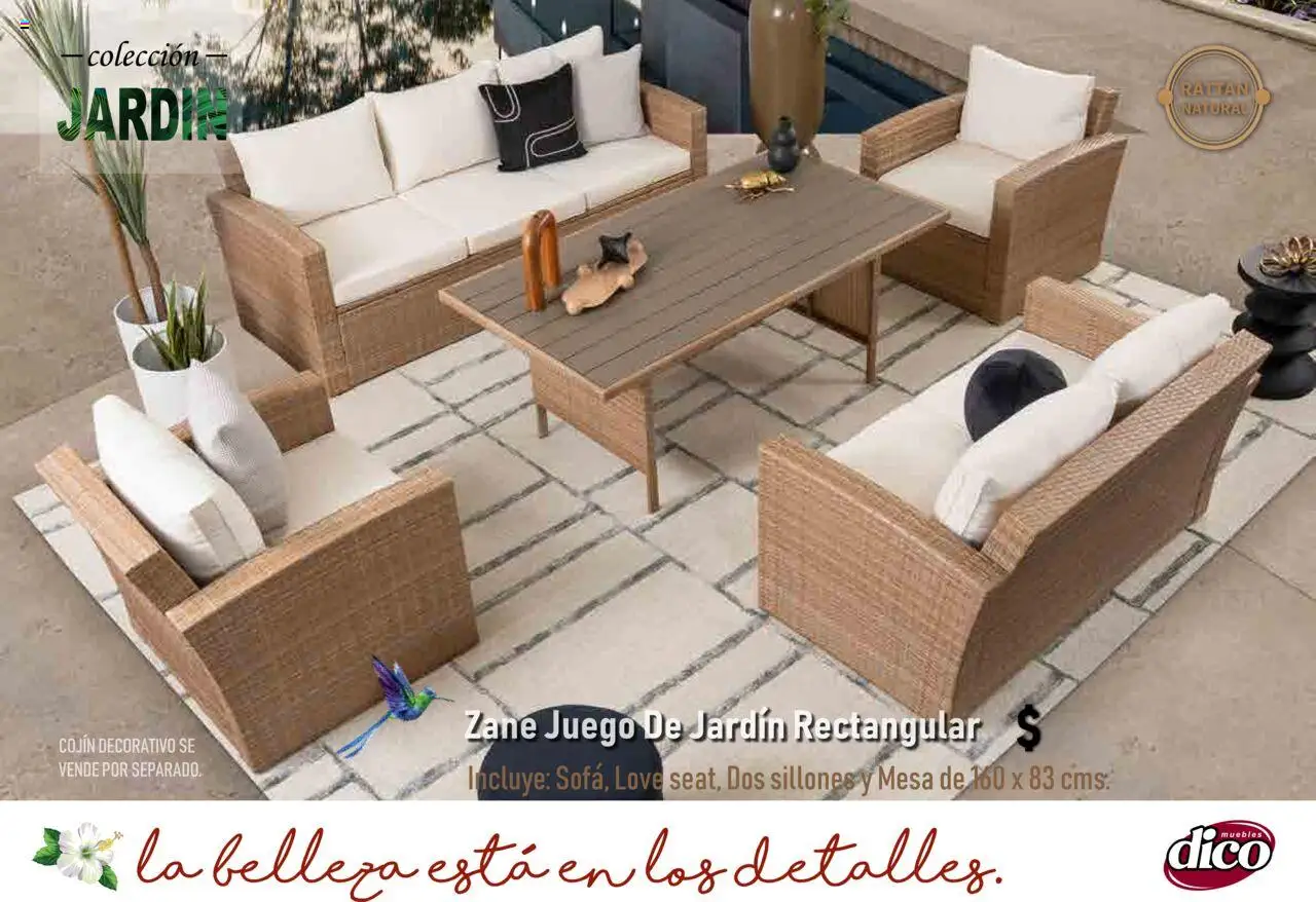 Nuevas ofertas de Muebles Dico válidas en toda la República Mexicana desde el 25.09.2025. ¡Encuentra las mejores ofertas en Muebles Dico - Catálogo Collecion Jardin! | Página: 12 | Productos: Juego, Mesa