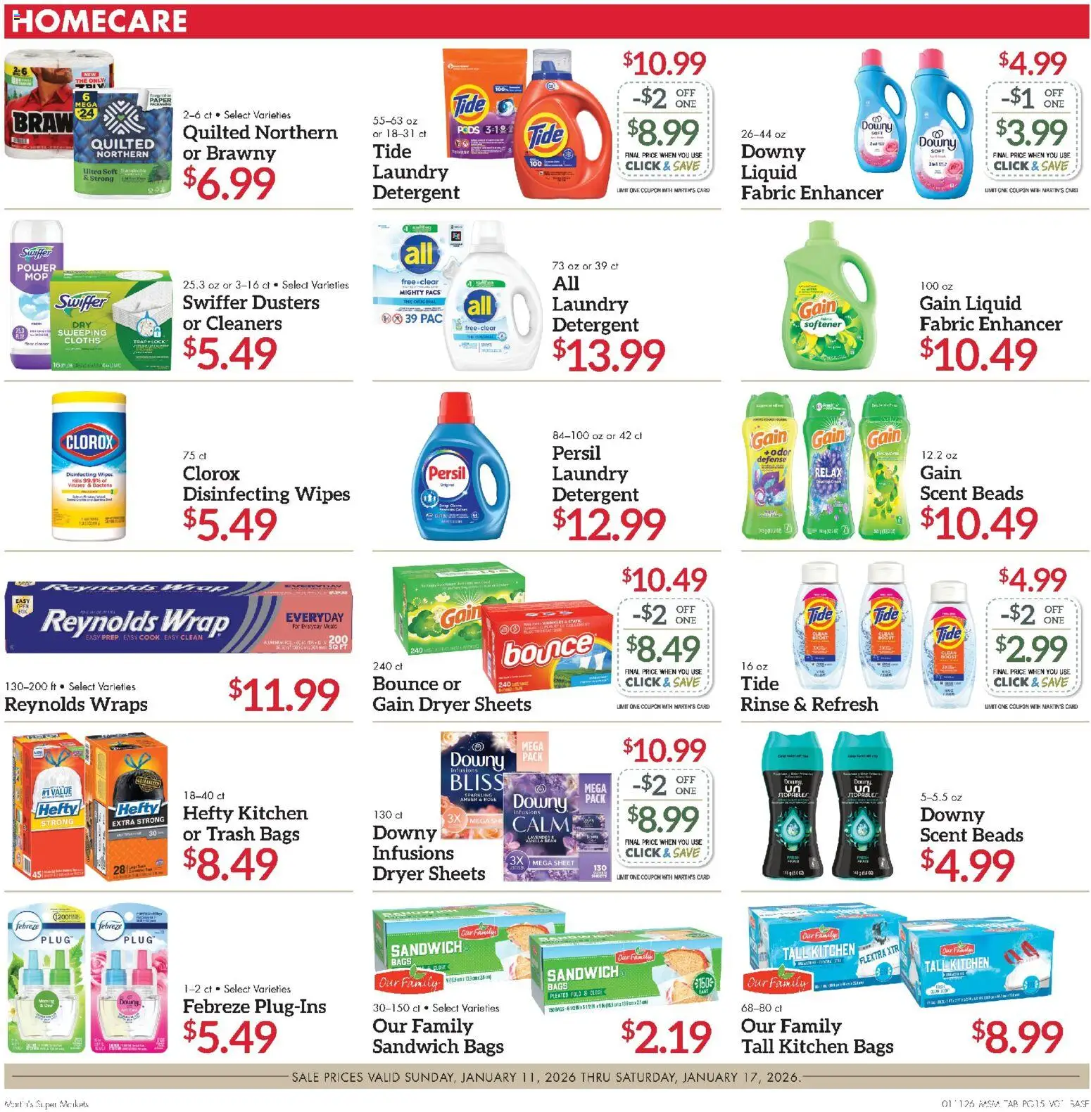 Martin’s - Next Ad - IN - valid from 11.01.2026 | Page: 15 | Products: Detergent, Sheet, Dryer