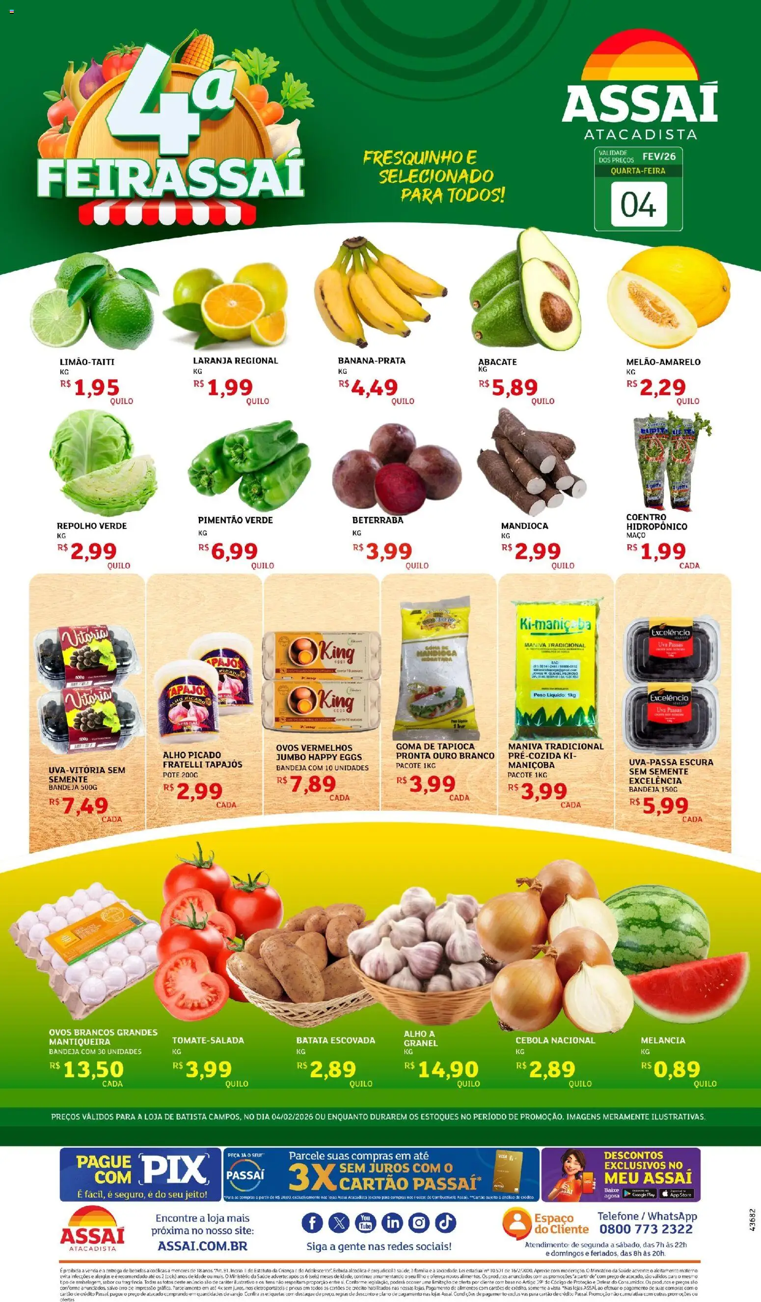 Assaí Atacadista Folheto - válido de 04.02.2026 | Página: 1