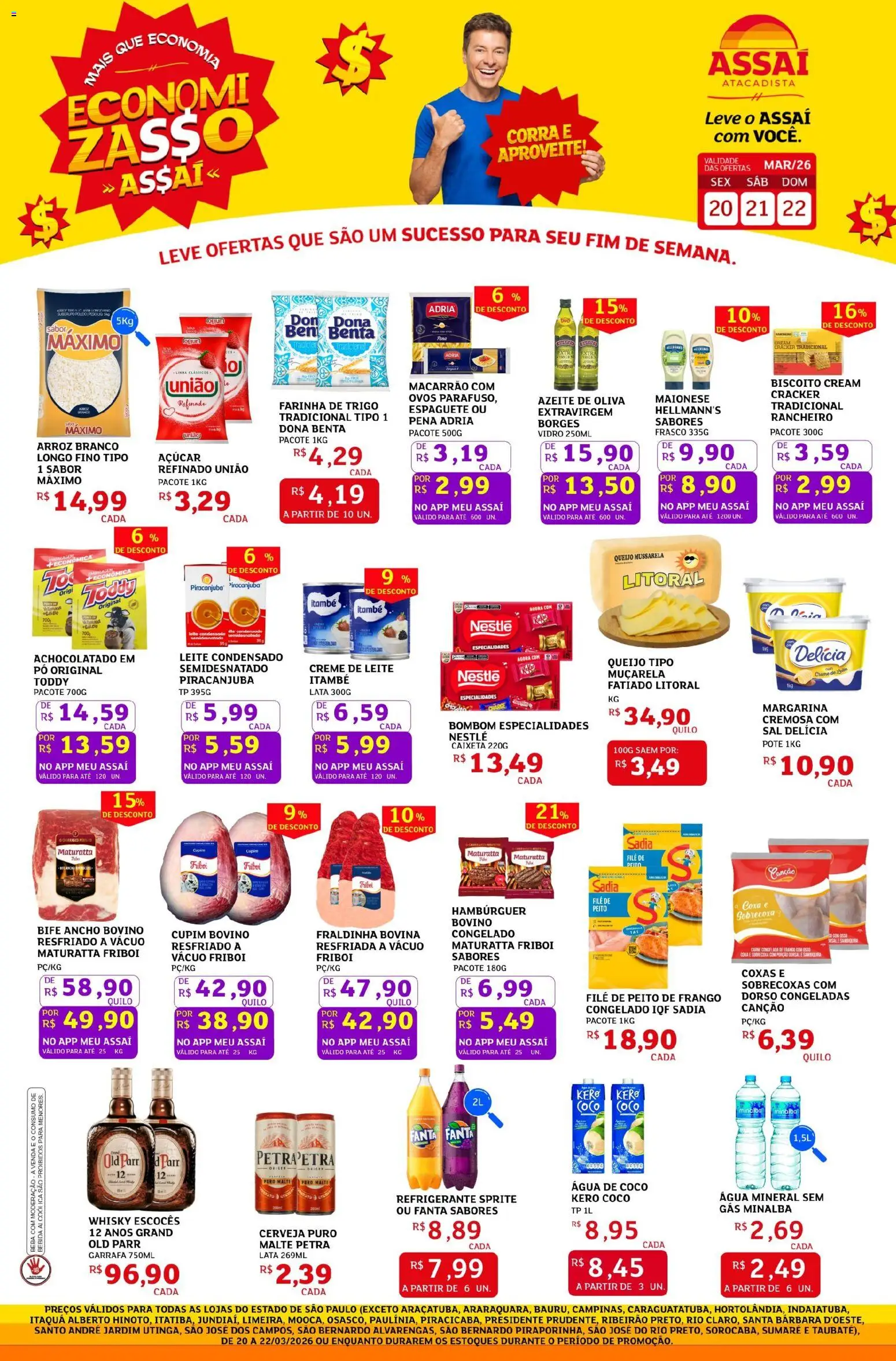 Assaí Atacadista Folheto - válido de 20.03.2026 | Página: 1 | Produtos: Coco, Água de coco, Fraldinha, Água mineral