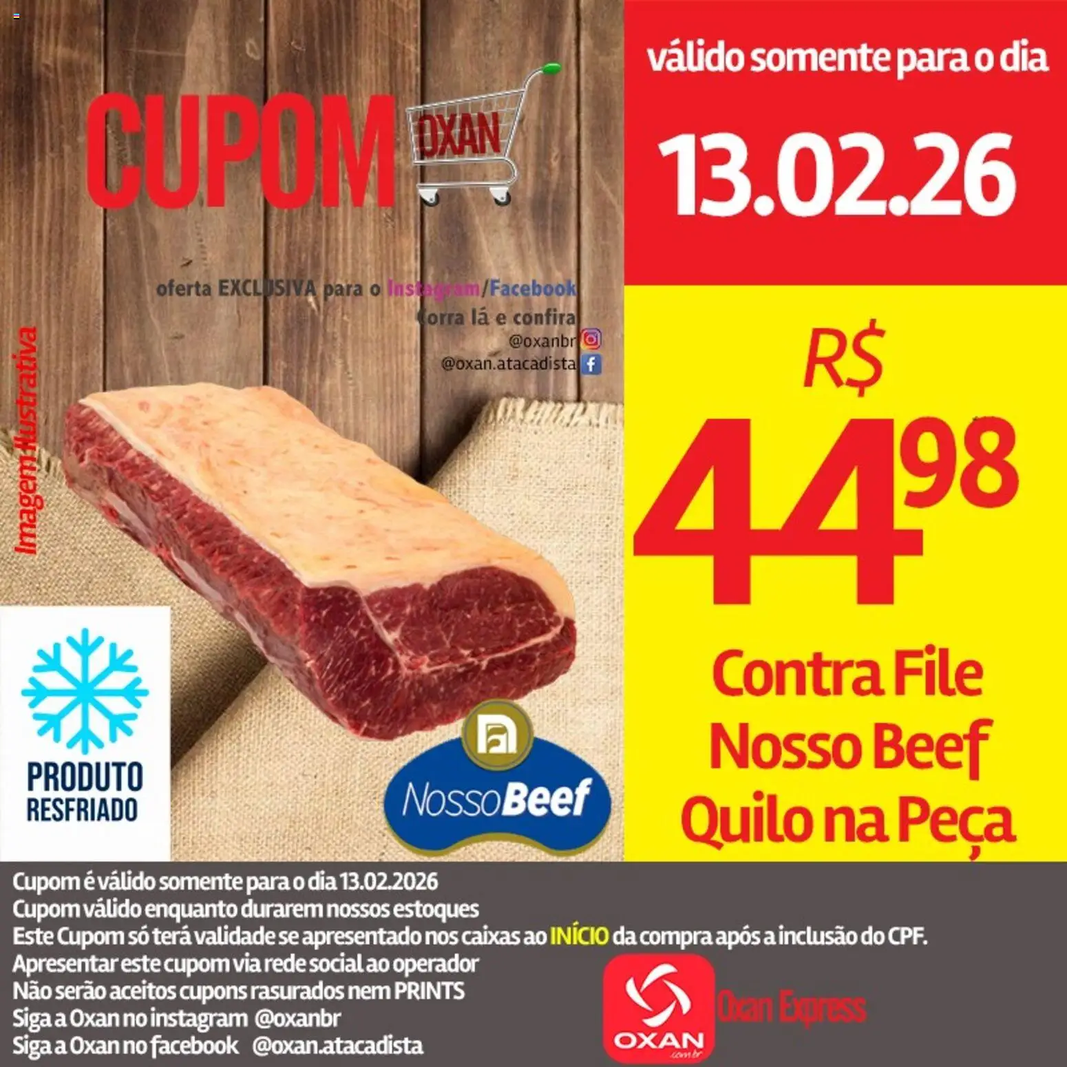 Oxan Atacadista Folheto - válido de 13.02.2026 | Página: 4 | Produtos: Contra filé