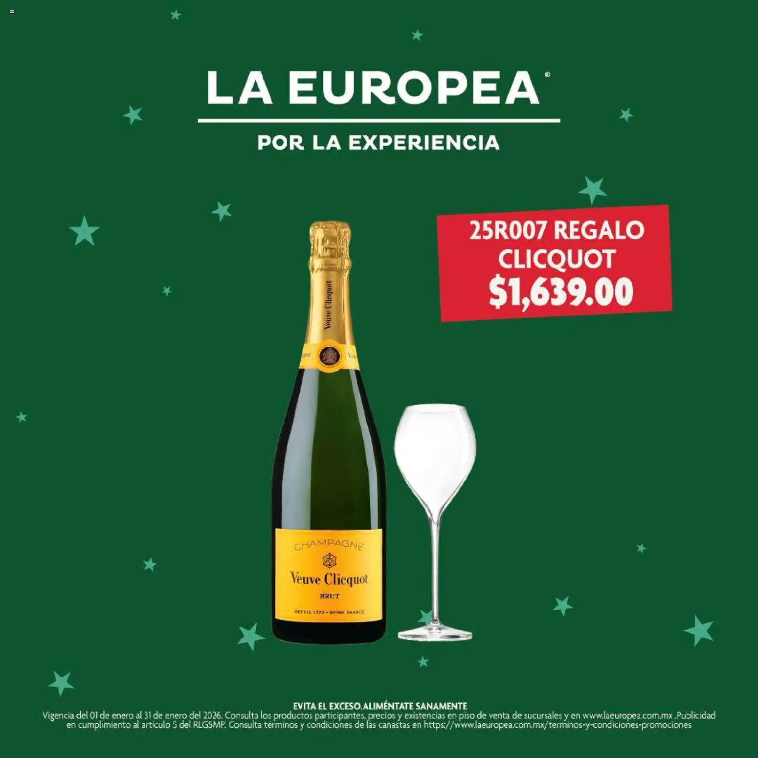 Nuevas ofertas de La Europea válidas en toda la República Mexicana desde el 01.01.2026. ¡Encuentra las mejores ofertas en La Europea catálogo Vinos con regalos de temporada ! | Página: 2 | Productos: Champagne