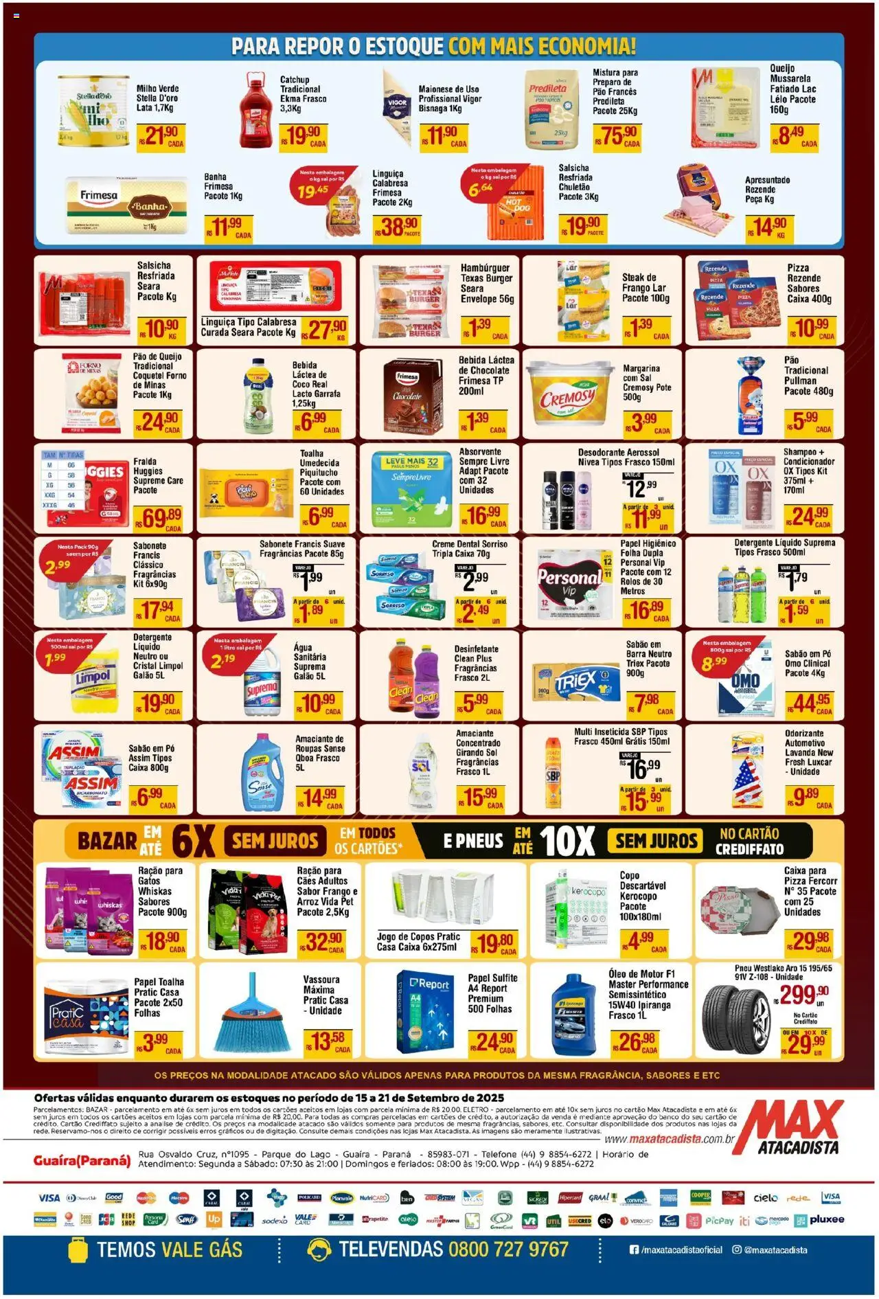 Max Atacadista Folheto - válido de 15.09.2025 | Página: 4 | Produtos: Chocolate, Arroz, Roupas, Mussarela