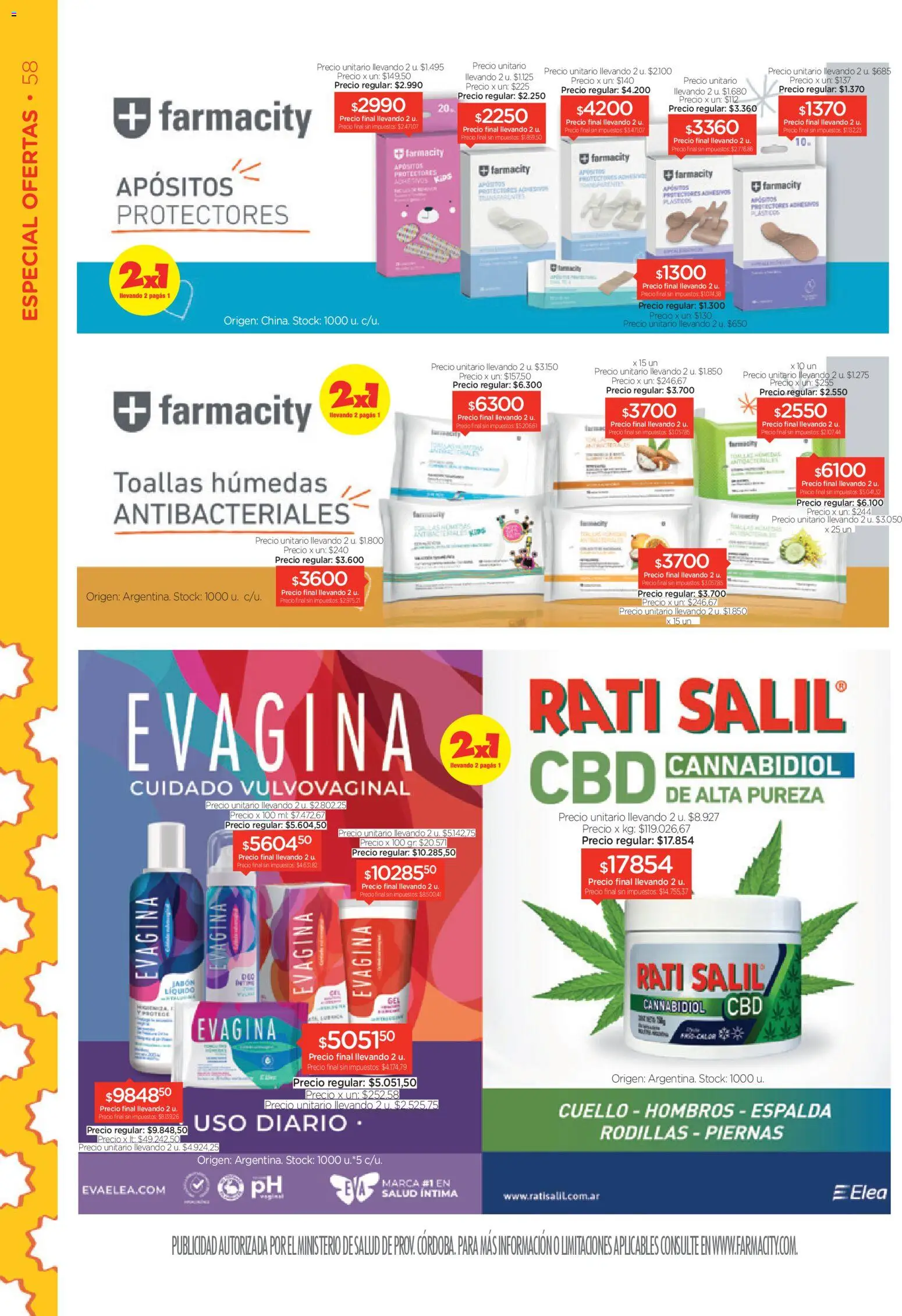 Farmacity catálogo │ válido desde el 03.03.2026 | Página: 58 | Productos: Toallas