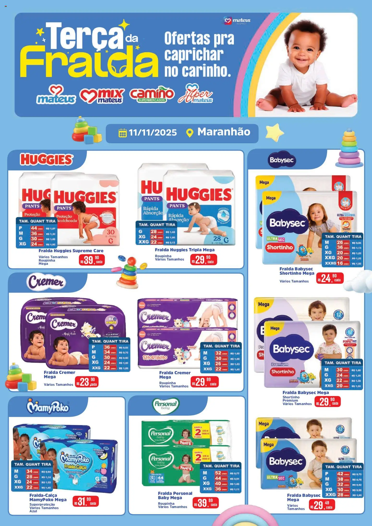 Mateus Folheto - válido de 11.11.2025 | Página: 1 | Produtos: Fraldas