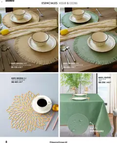 Vista previa de Andrea catálogo Tu hogar esta primavera, nuevo folleto de la tienda, válido en México a partir del 25.01.2026 | Página: 8 | Productos: Maíz, Mantel, Mantel individual, Cocina