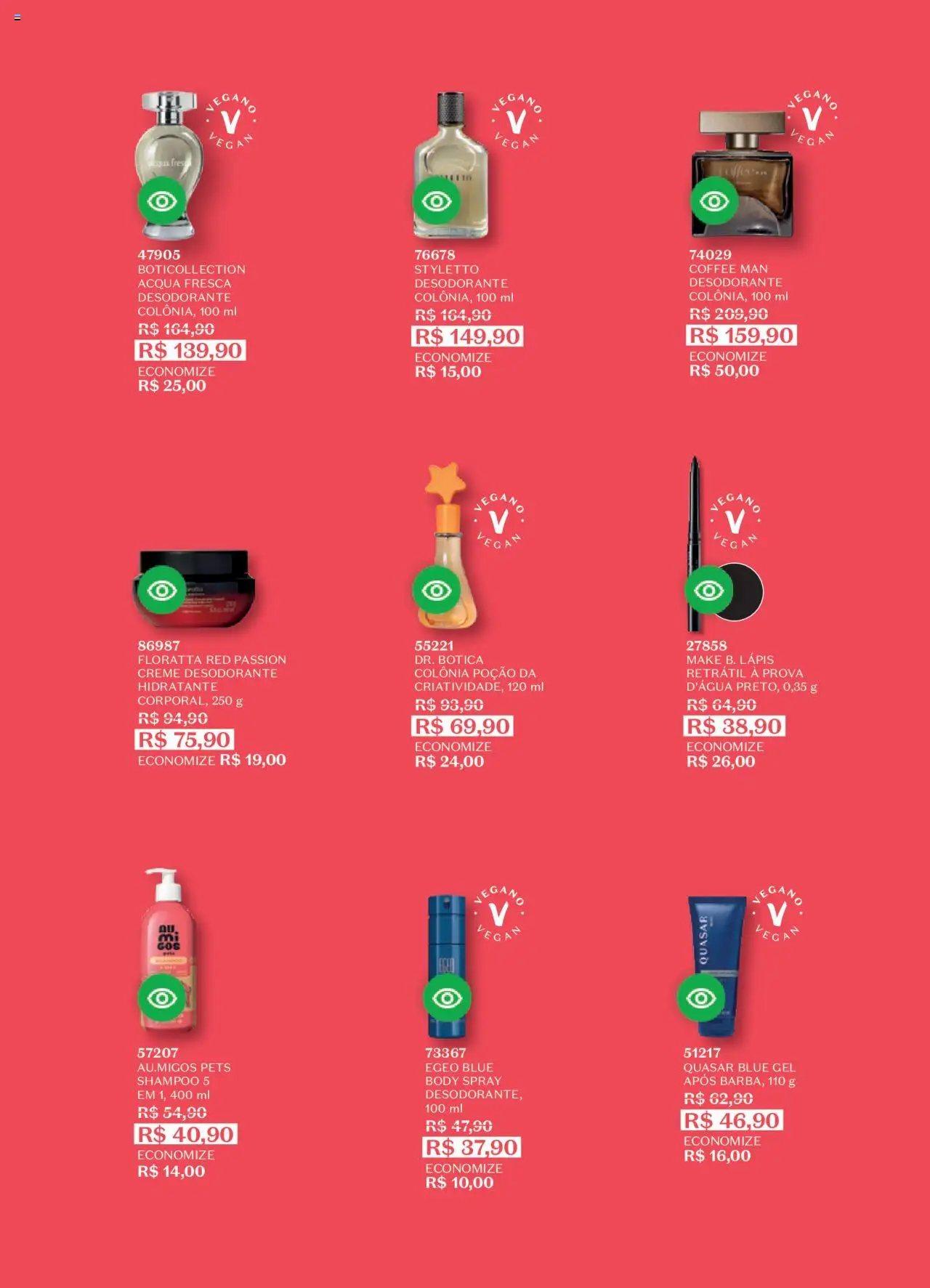 O Boticário Folheto - válido de 11.08.2025 | Página: 192 | Produtos: Shampoo, Desodorante, Lápis, Body