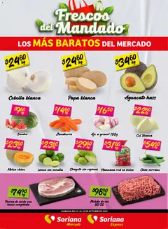 Vista previa de Soriana - Frescos del Mandado Mercado: BCS, Son y Sin, nuevo folleto de la tienda, válido en México a partir del 22.10.2025