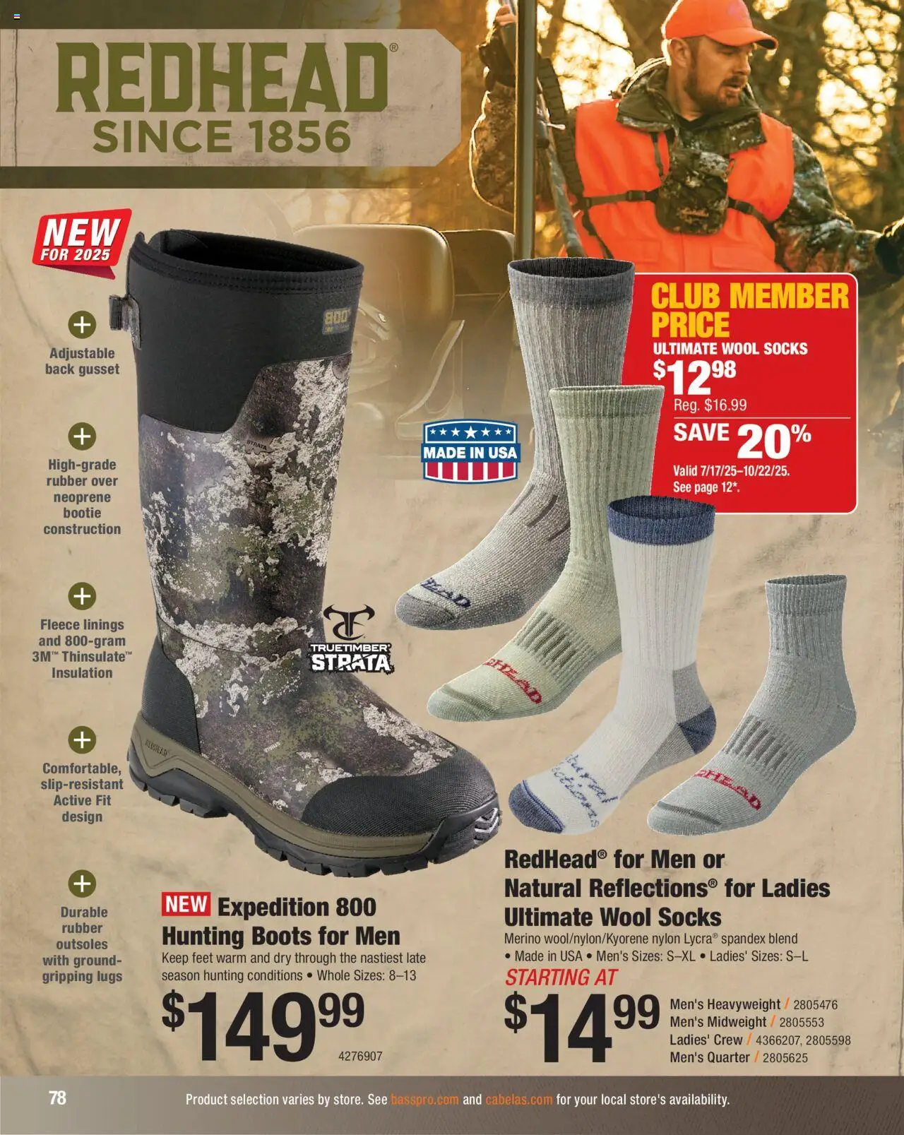 Cabela's Hunting Master 25 - valid from 11.08.2025 | Page: 78 | Products: Hunting Boots, Socks, Boots