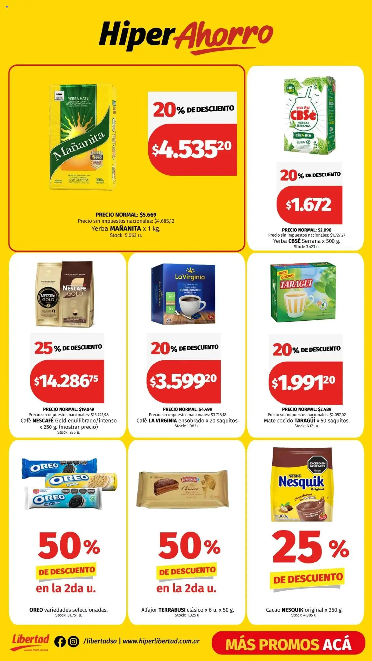Hipermercado Libertad catálogo │ válido desde el 09.10.2025 | Página: 3 | Productos: Yerba, Polvo, Alfajor, Mate cocido