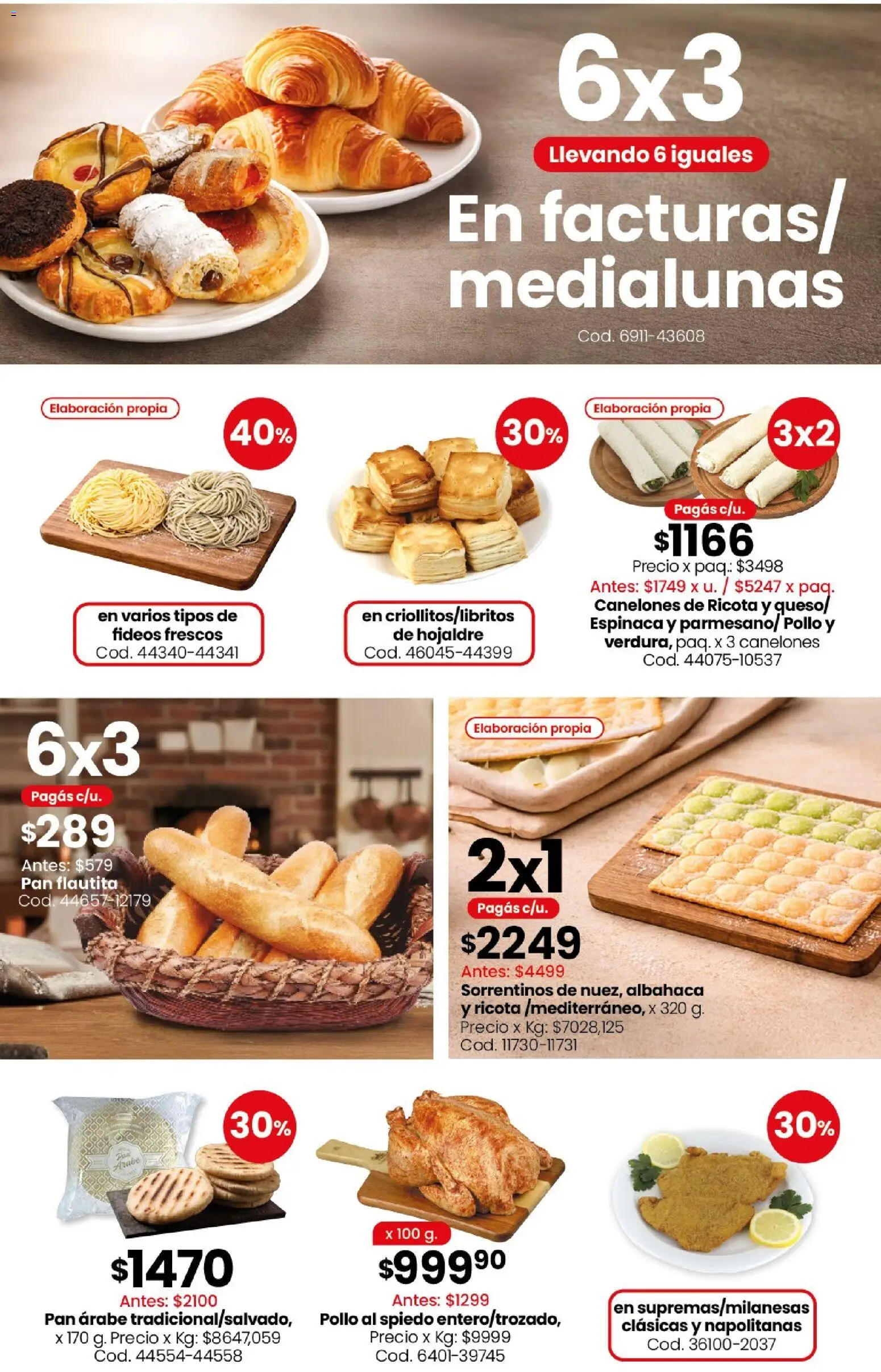 Coto - Ofertas Carnes, │ válido desde el 30.03.2026 | Página: 5 | Productos: Queso, Pan, Espinaca, Fideos