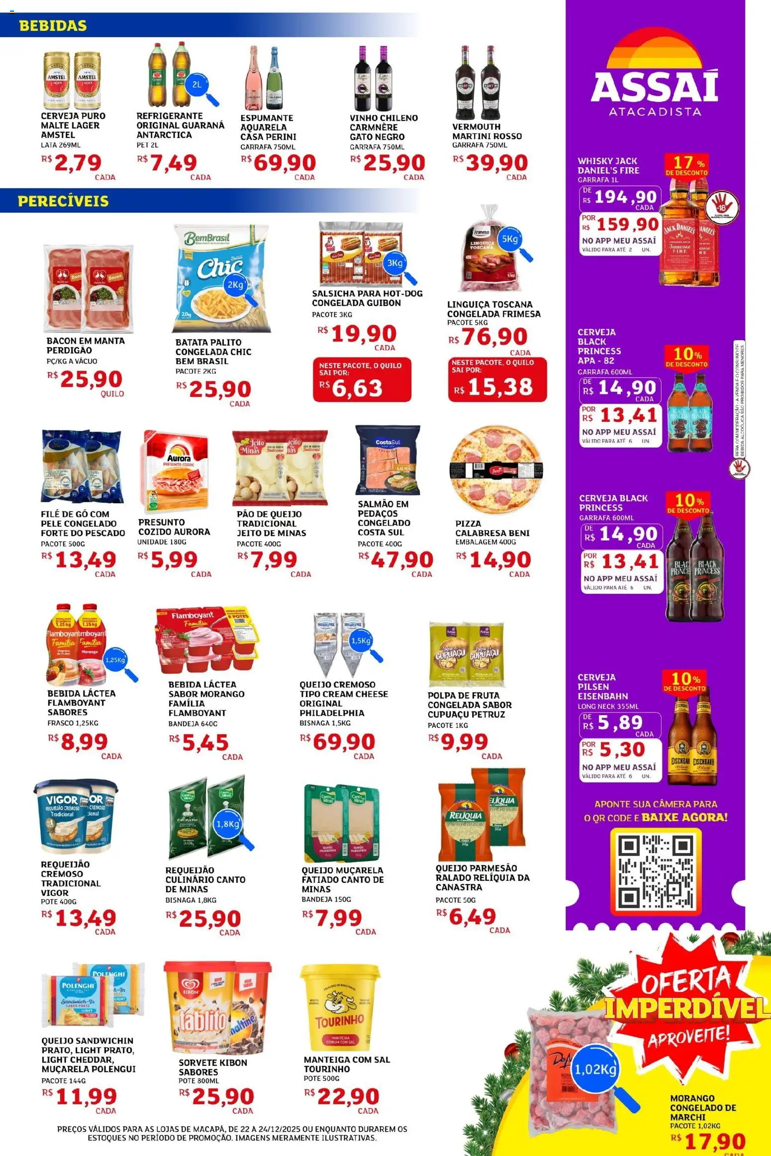 Assaí Atacadista Folheto - válido de 22.12.2025 | Página: 3 | Produtos: Eisenbahn, Pizza, Refrigerante, Pão de queijo