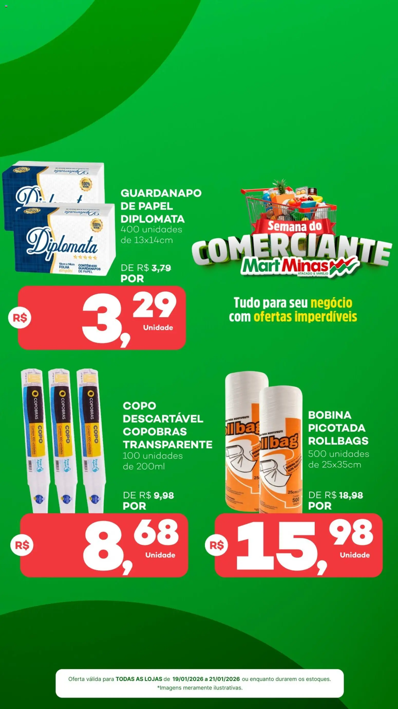 Mart Minas Folheto - válido de 19.01.2026 | Página: 3 | Produtos: Guardanapo