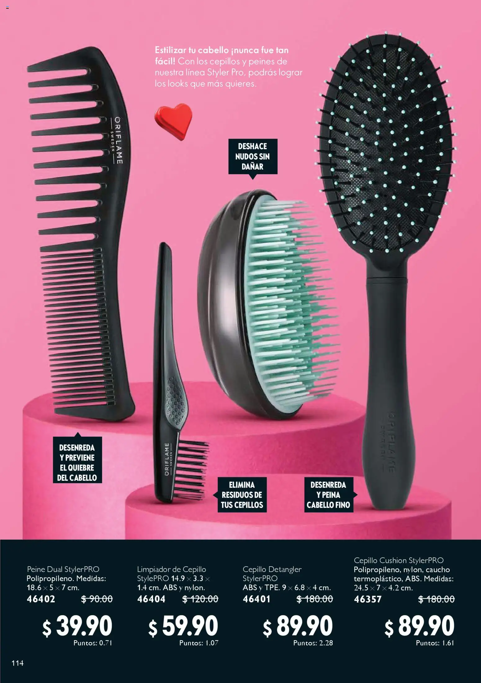 Nuevas ofertas de Oriflame válidas en toda la República Mexicana desde el 24.01.2026. ¡Encuentra las mejores ofertas en Oriflame campaña 2 2026! | Página: 114 | Productos: Cepillo, Limpiador, Peine