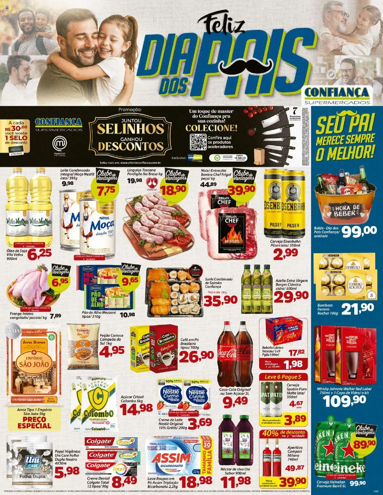 Confiança Folheto - válido de 08.08.2025 | Página: 1 | Produtos: Pó, Linguiça, Pão, Creme