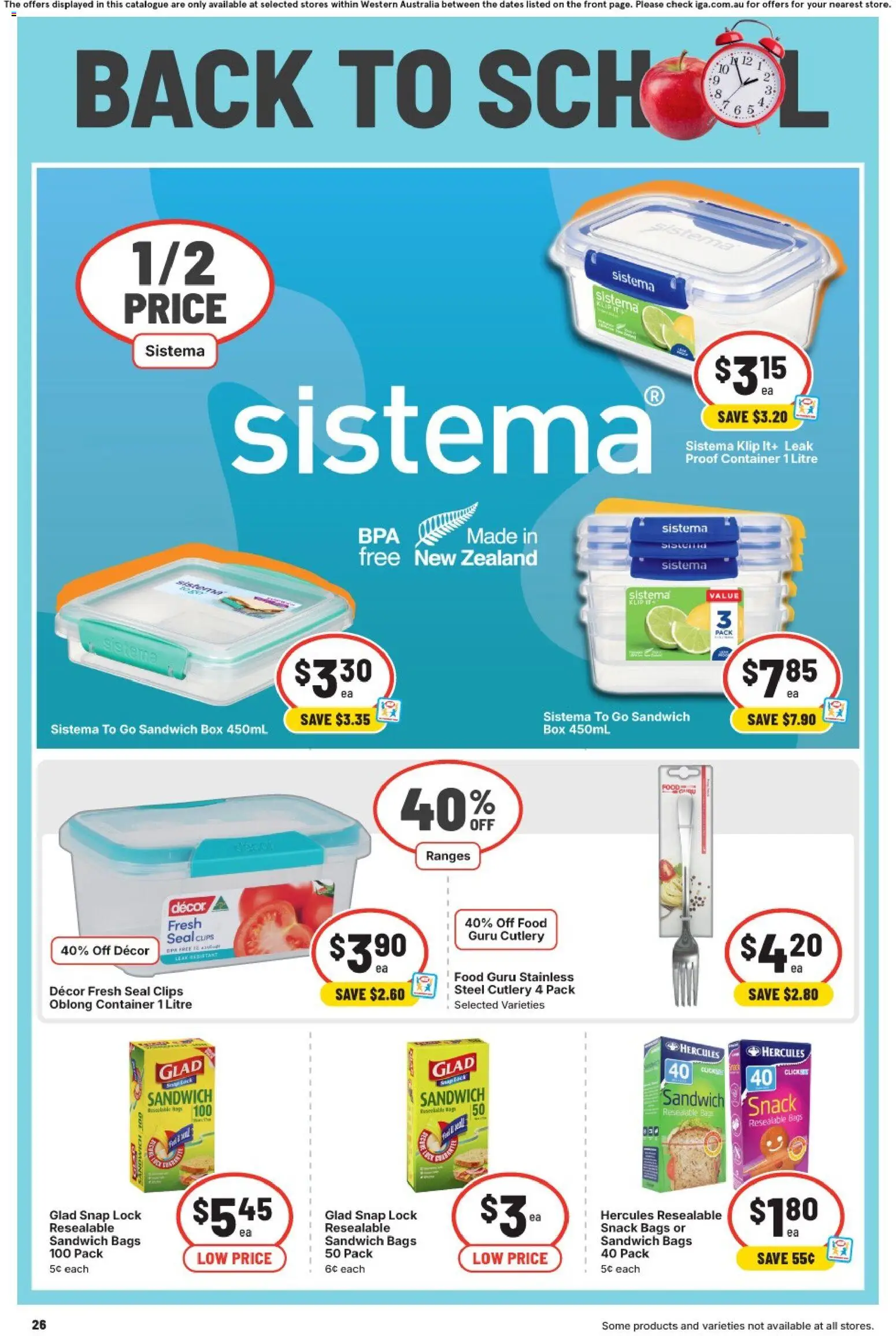 IGA catalogue - valid from 21.01.2026 | Page: 26 | Products: Cutlery, Decor, Cups, Clips