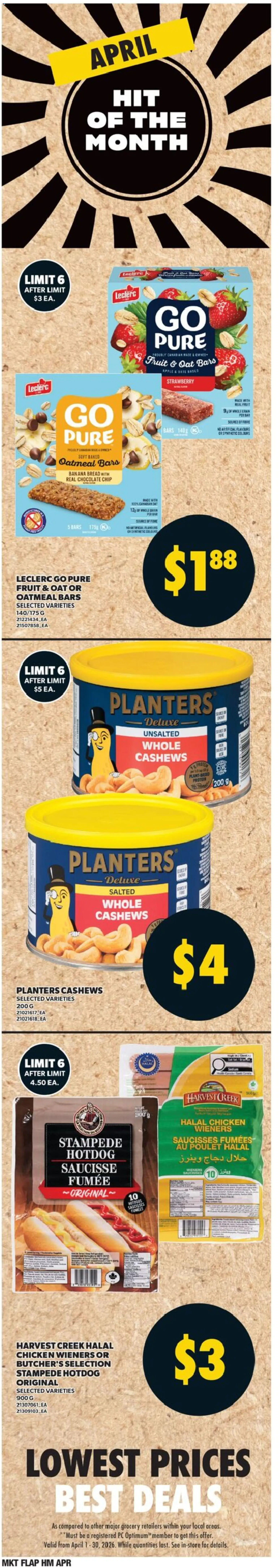 Valu Mart flyer valid from 09.04.2026 | Page: 7 | Products: PC, Bread, Chocolate, Chicken