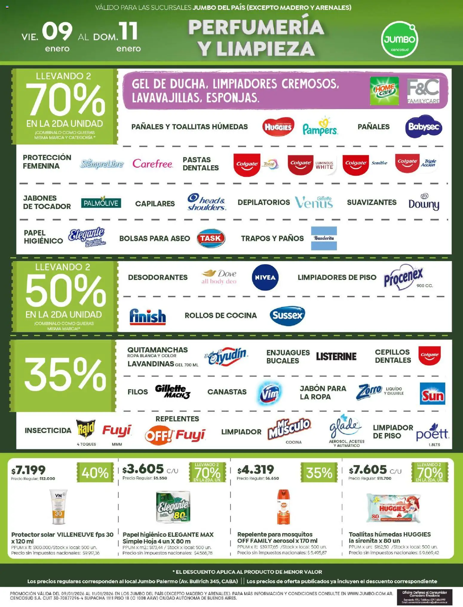 Jumbo - Ofertas | Rosario │ válido desde el 09.01.2026 | Página: 6 | Productos: Insecticida, Toallitas húmedas, Protector solar, Pañales