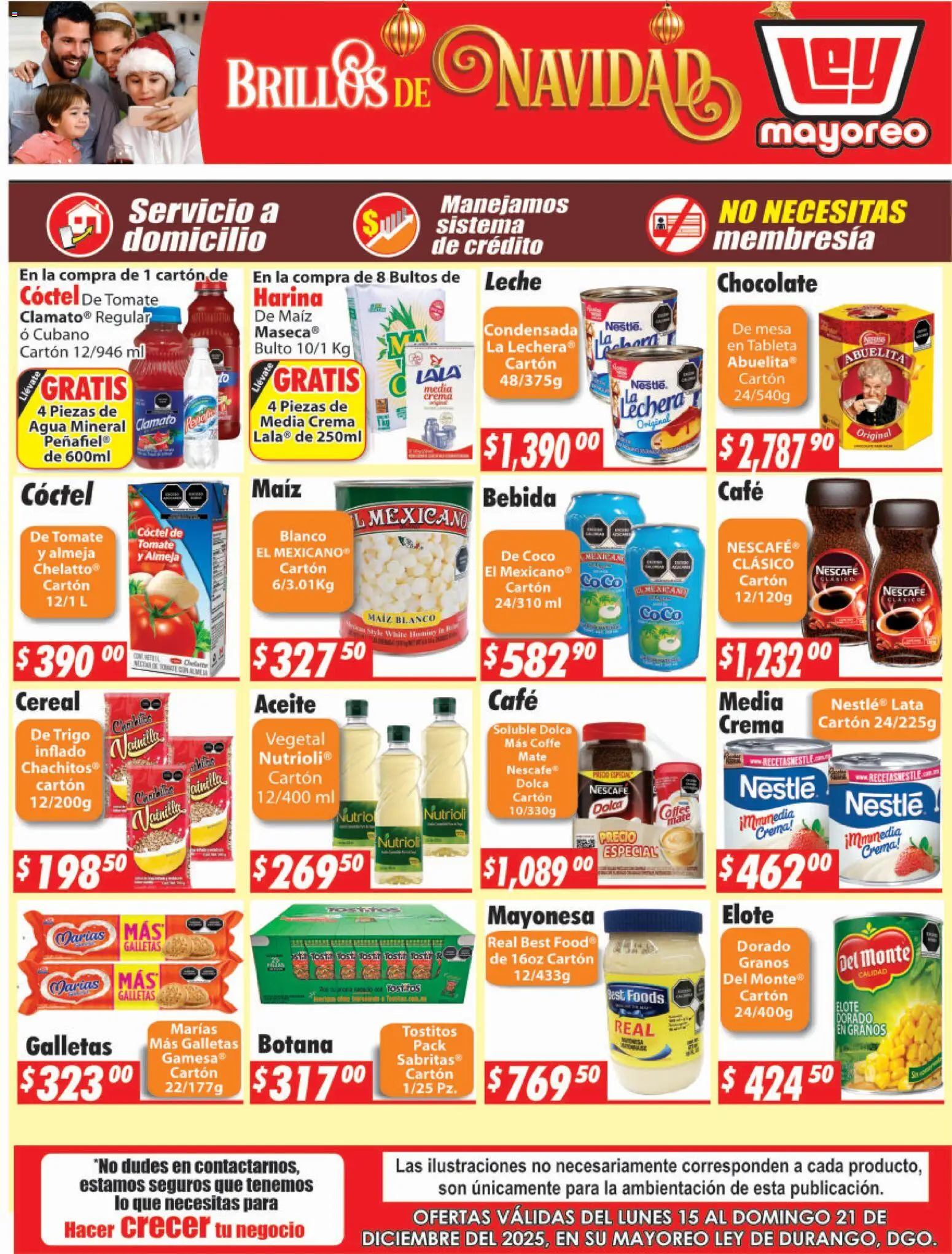 Nuevas ofertas de Casa Ley válidas en toda la República Mexicana desde el 15.12.2025. ¡Encuentra las mejores ofertas en Casa Ley folleto Durango! | Página: 1 | Productos: Maíz, Tomate, Leche, Mate