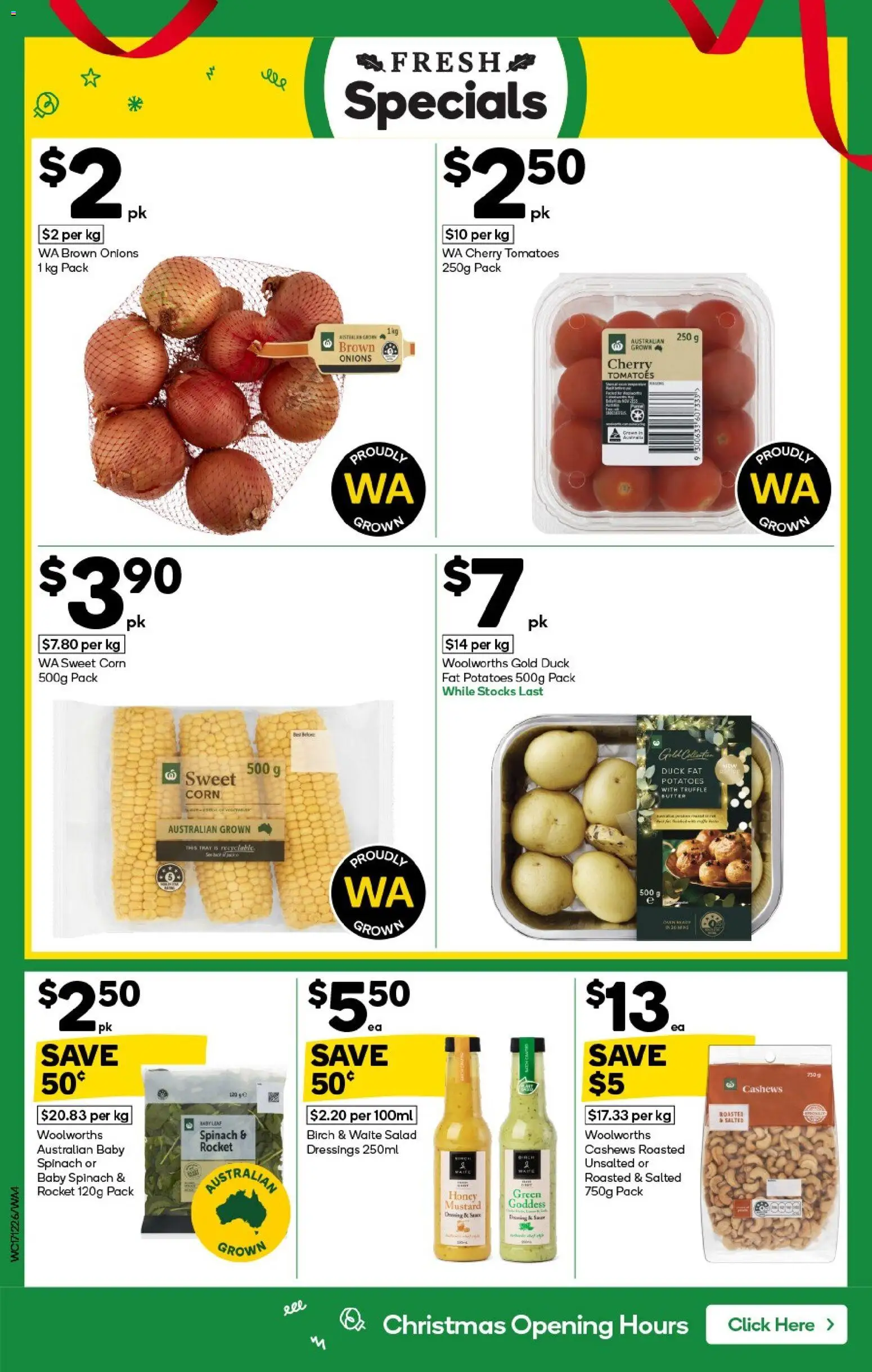 Woolworths catalogue - valid from 17.12.2025 | Page: 4 | Products: Butter, Rocket, Onions, Spinach