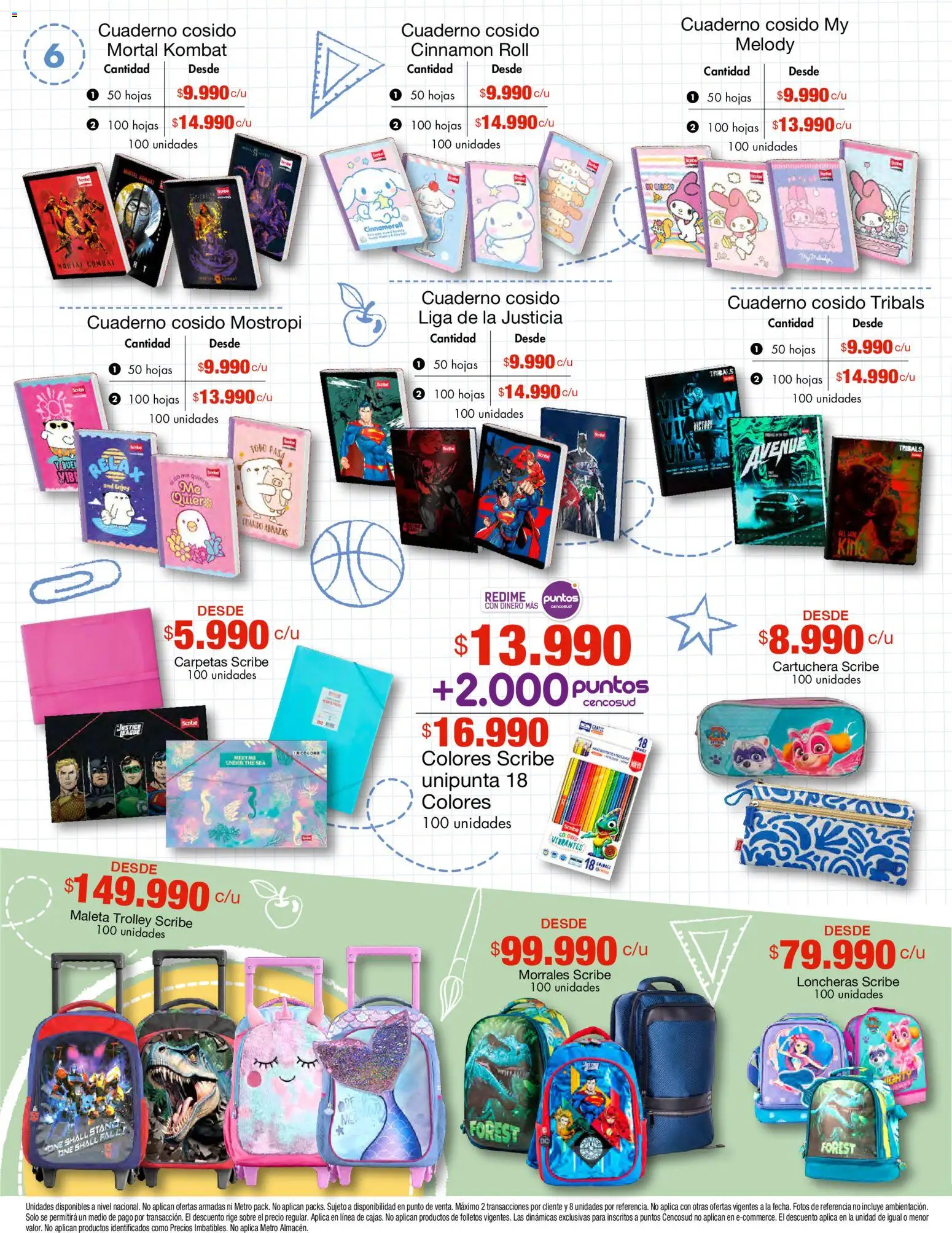 Metro revista - valida desde el 14.01.2026 | Página: 6 | Productos: Maleta, Sobre, Liga, Cuaderno