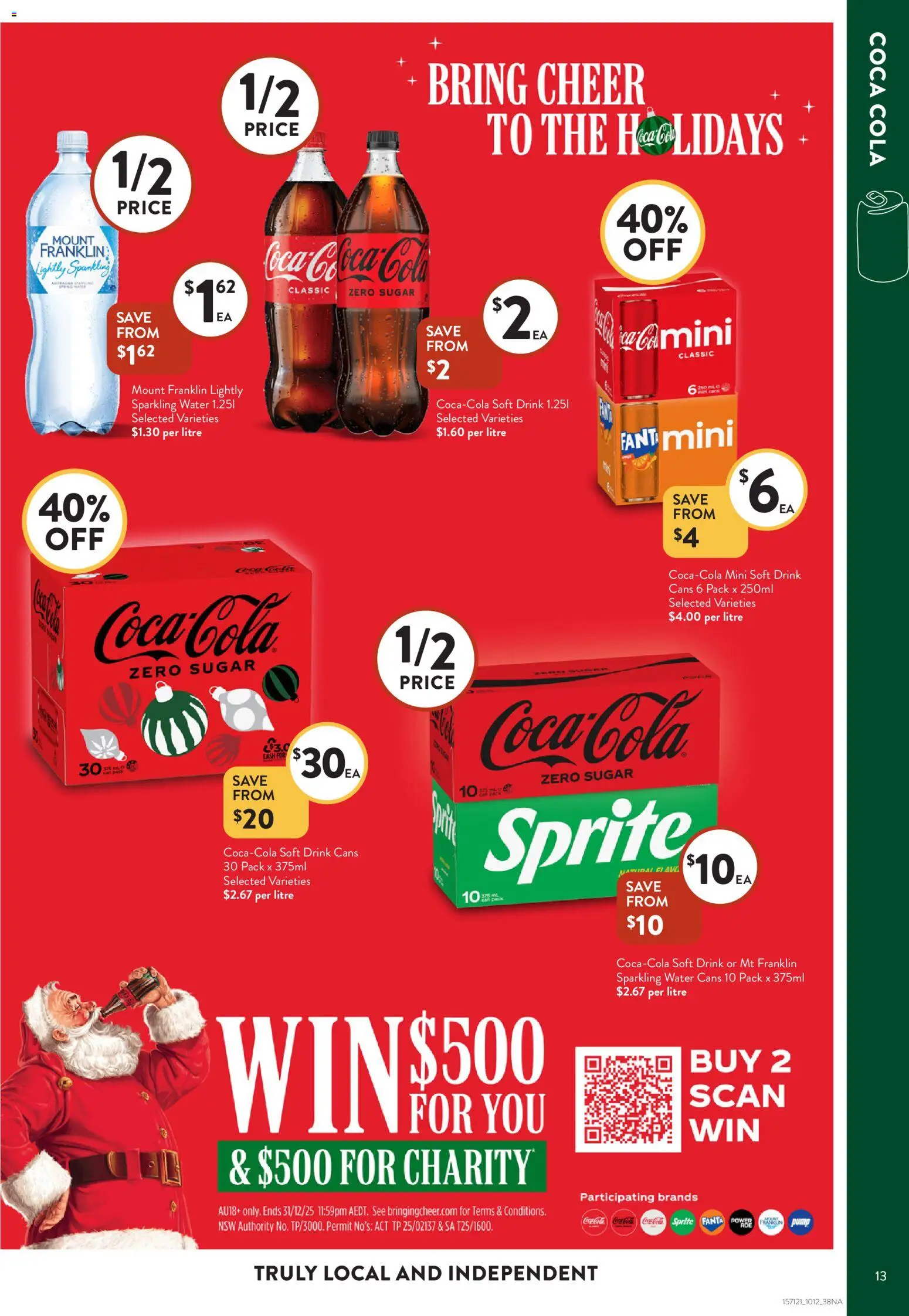 Foodworks catalogue - valid from 10.12.2025 | Page: 13 | Products: Coca Cola, Water, Sugar
