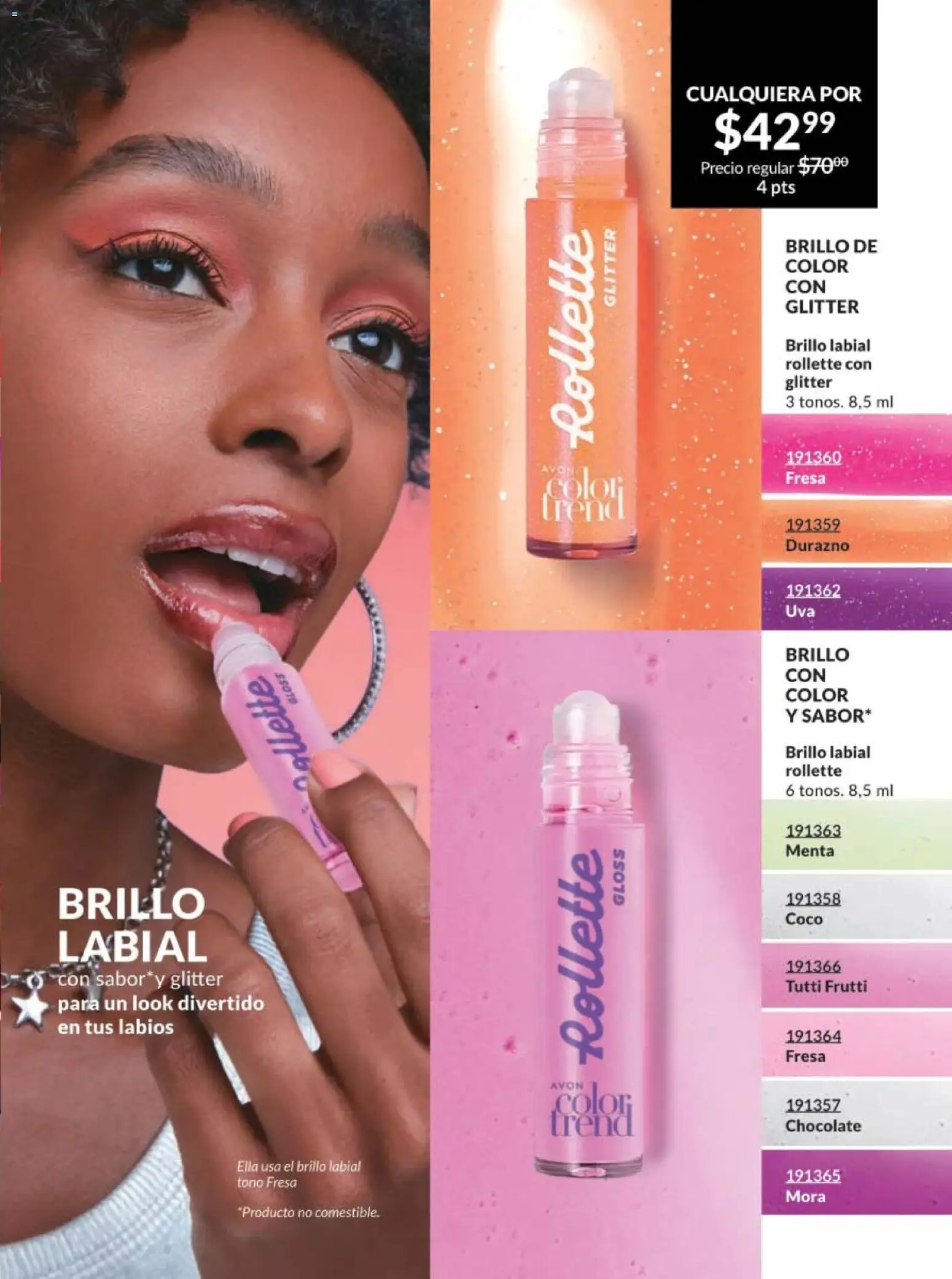 Nuevas ofertas de AVON válidas en toda la República Mexicana desde el 07.11.2025. ¡Encuentra las mejores ofertas en AVON campaña 17 2025! | Página: 141 | Productos: Fresa, Durazno, Brillo, Glitter