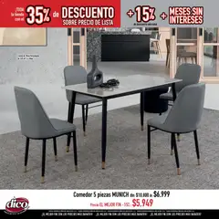 Vista previa de Muebles Dico Buen Fin , nuevo folleto de la tienda, válido en México a partir del 13.11.2025 | Página: 6 | Productos: Mesa, Sobre