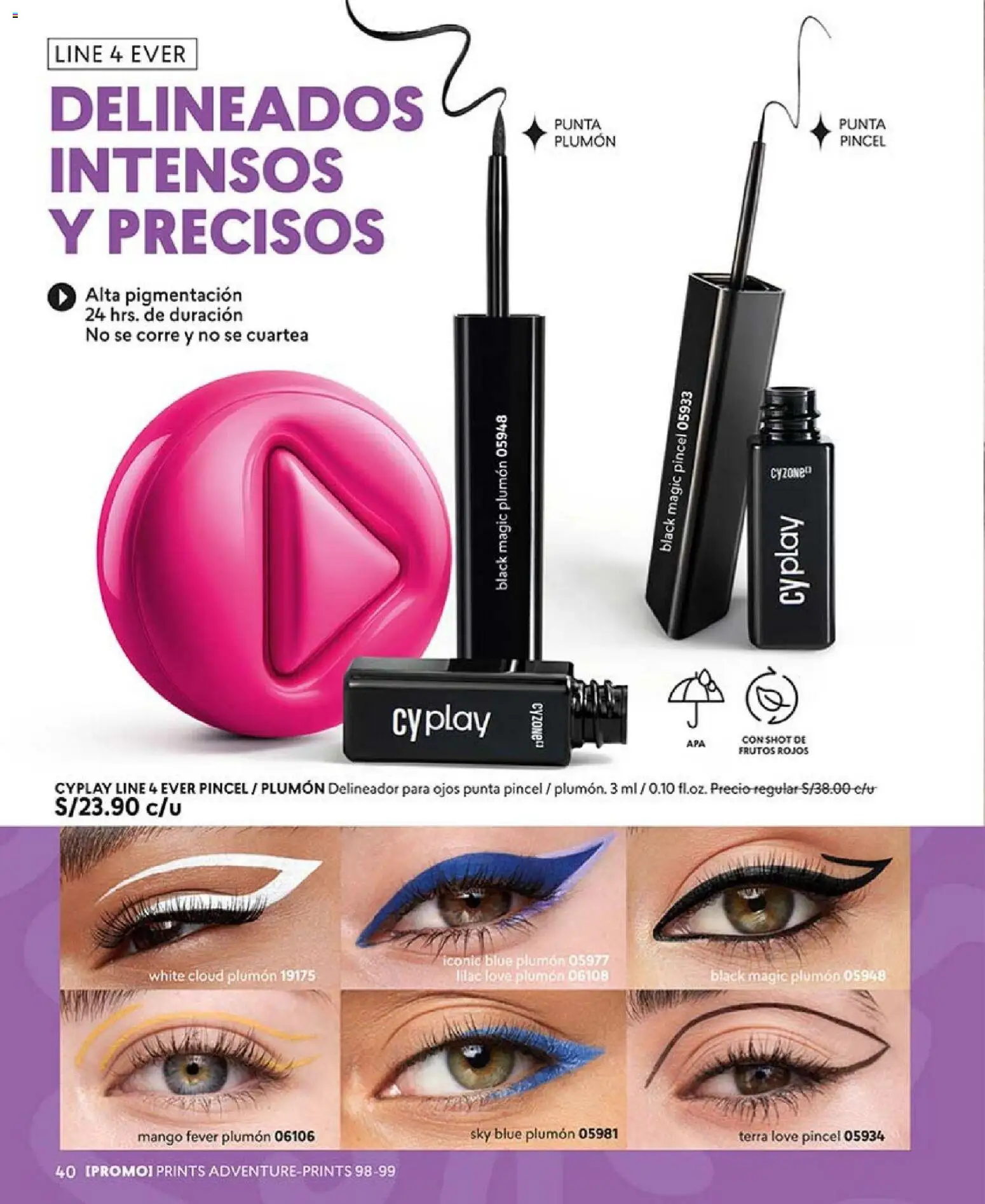 Catálogo CyZone válido desde 27.12.2025 | Página: 40 | Productos: Delineador, Pincel