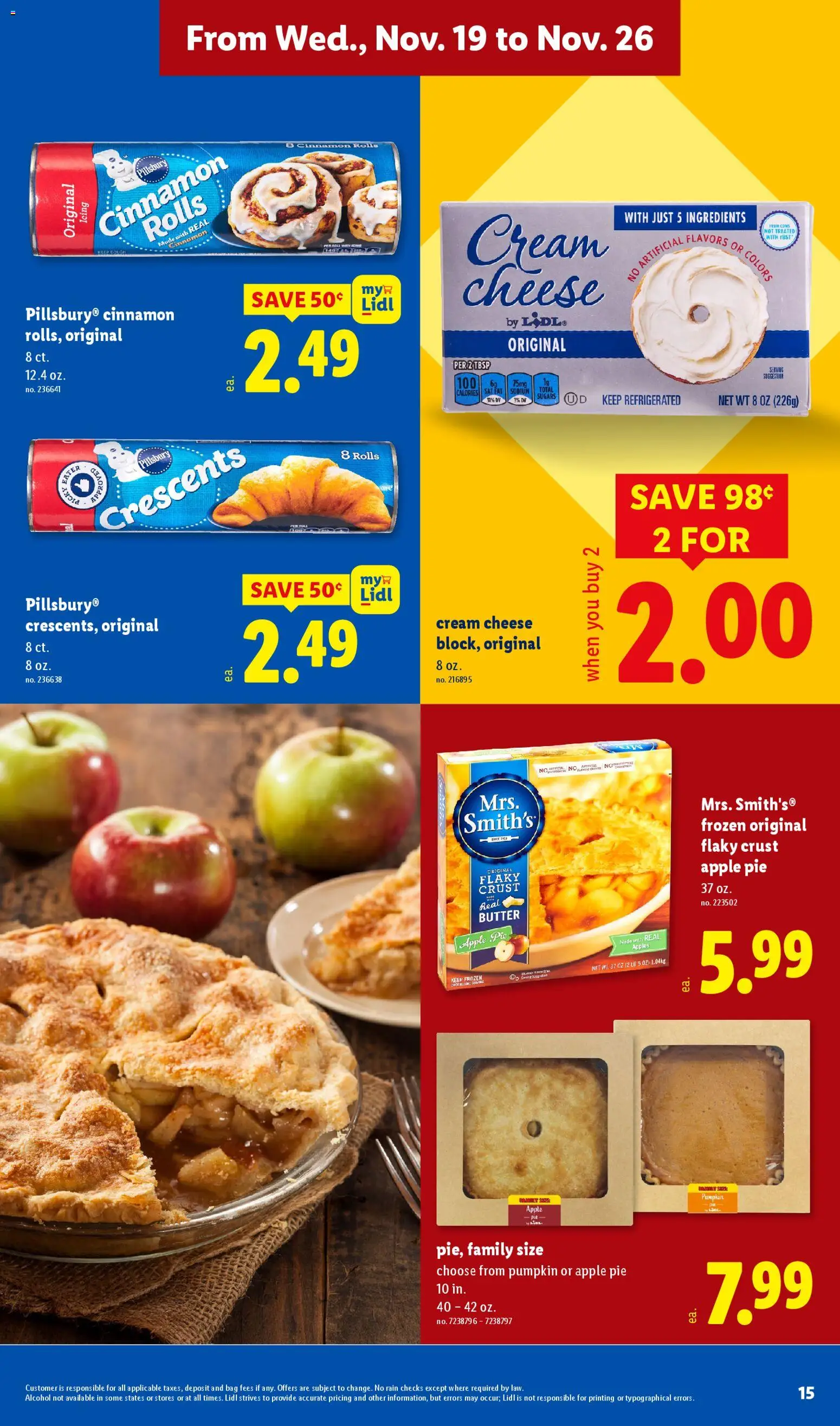Lidl Early Black Friday - valid from 19.11.2025 | Page: 15 | Products: Butter, Cheese, Apple Pie, Bag
