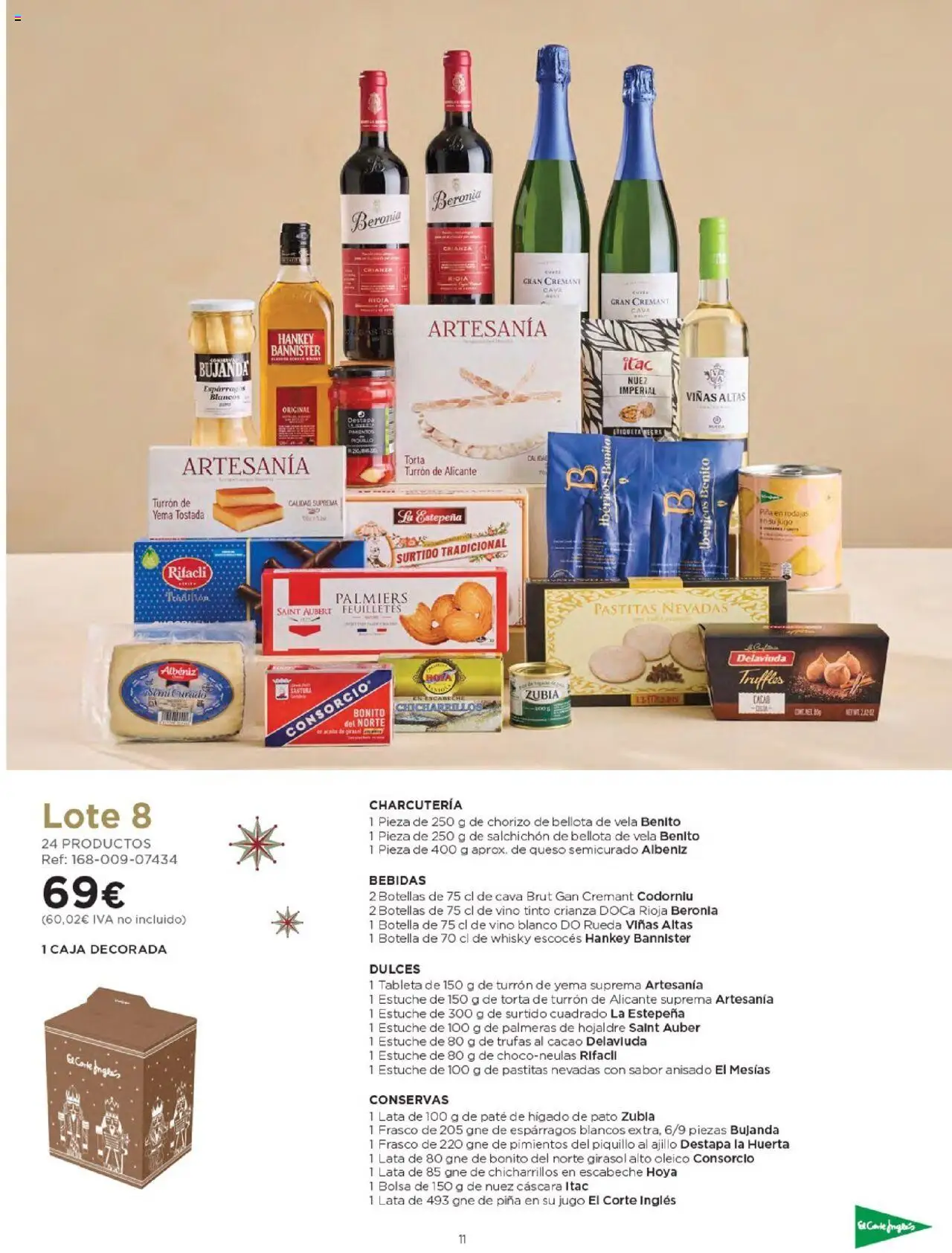 Nuevas ofertas de El Corte Inglés válidas en toda la República Mexicana desde el 03.10.2025. ¡Encuentra las mejores ofertas en El Corte Inglés - Catálogo Cestas Navidad 2025! | Página: 11 | Productos: Estuche, Nuez, Chorizo, Cava
