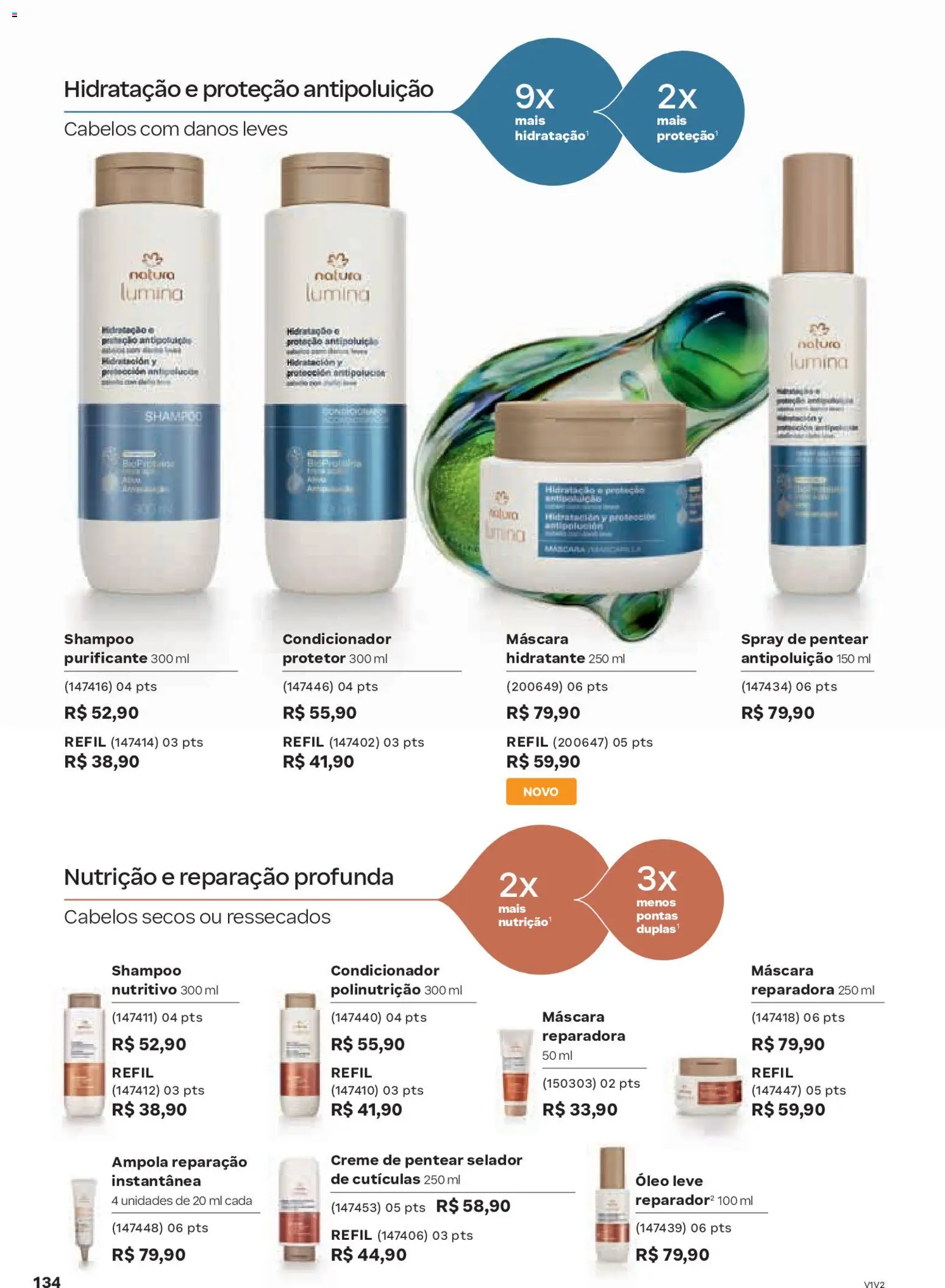 Natura Folheto - válido de 19.02.2026 | Página: 134 | Produtos: Condicionador, Selador, Óleo, Creme