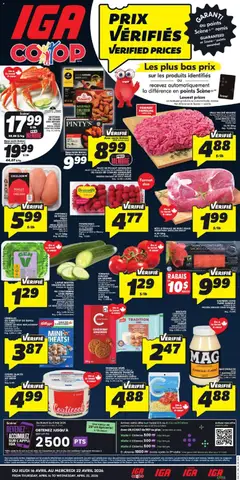 Preview of IGA weekly flyer / circulaire from shop IGA valid from 16.04.2026