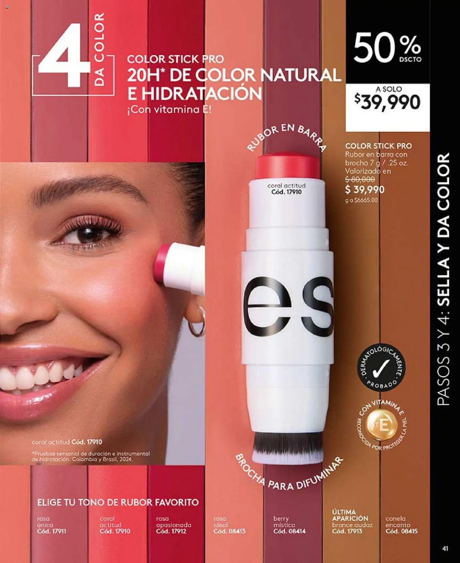 Ésika revista - valida desde el 01.04.2026 | Página: 41 | Productos: Rubor, Brocha