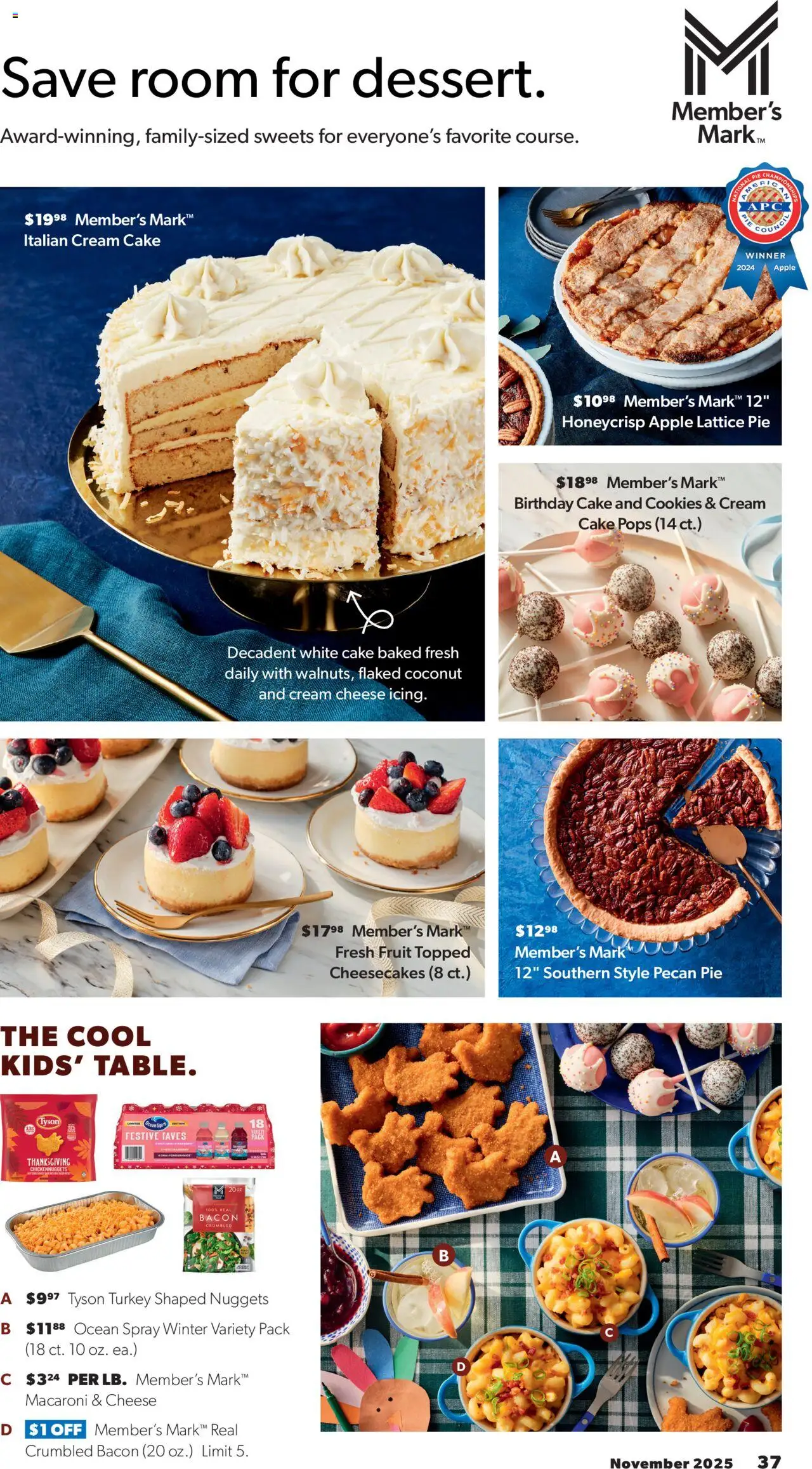 Sam's Club Black Friday - valid from 29.10.2025 | Page: 37 | Products: Cheese, Cream, Cookies, Pecan Pie