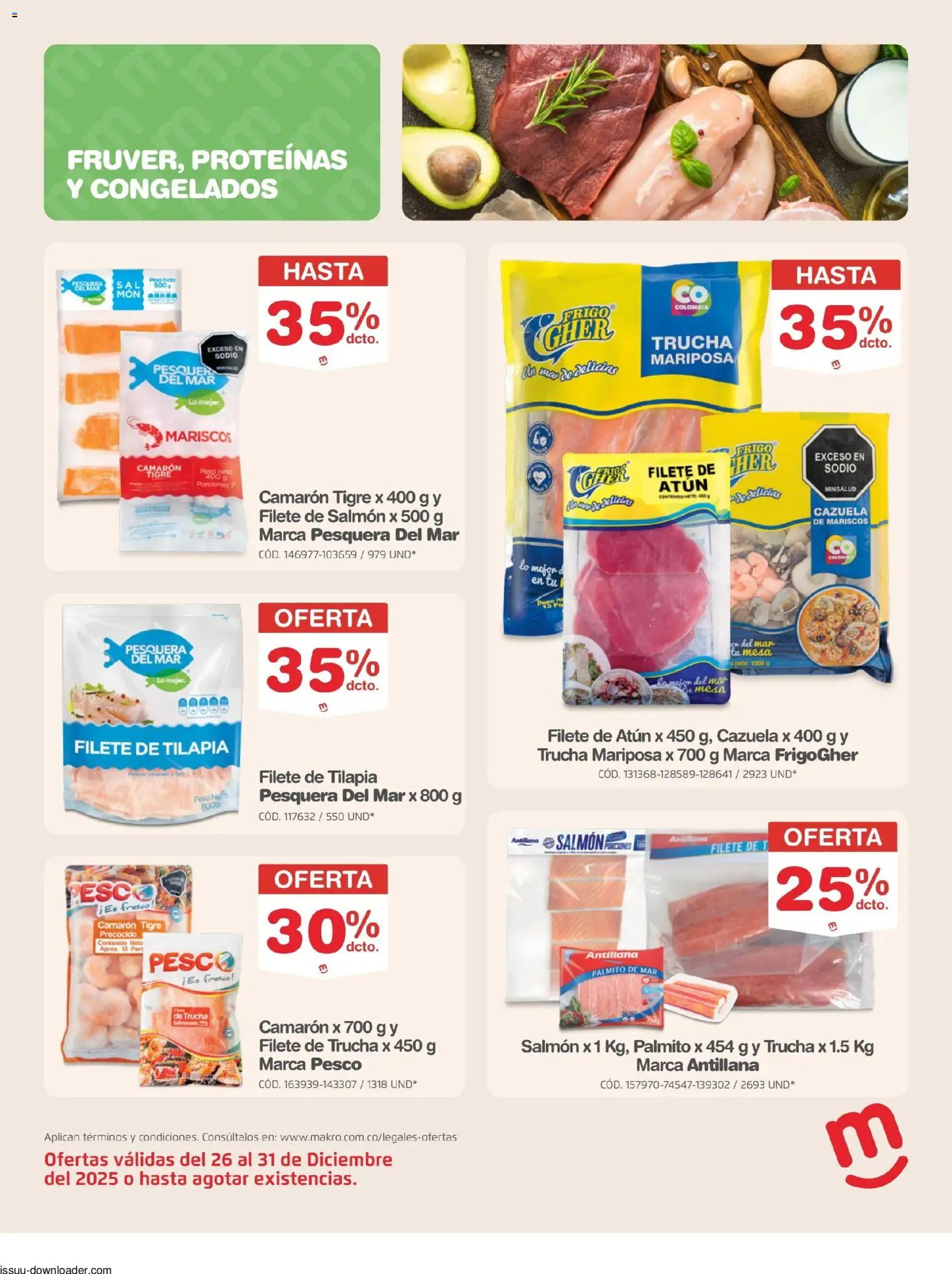 Makro revista - valida desde el 26.12.2025 | Página: 11 | Productos: Atún, Peso, Mesa, Mariscos