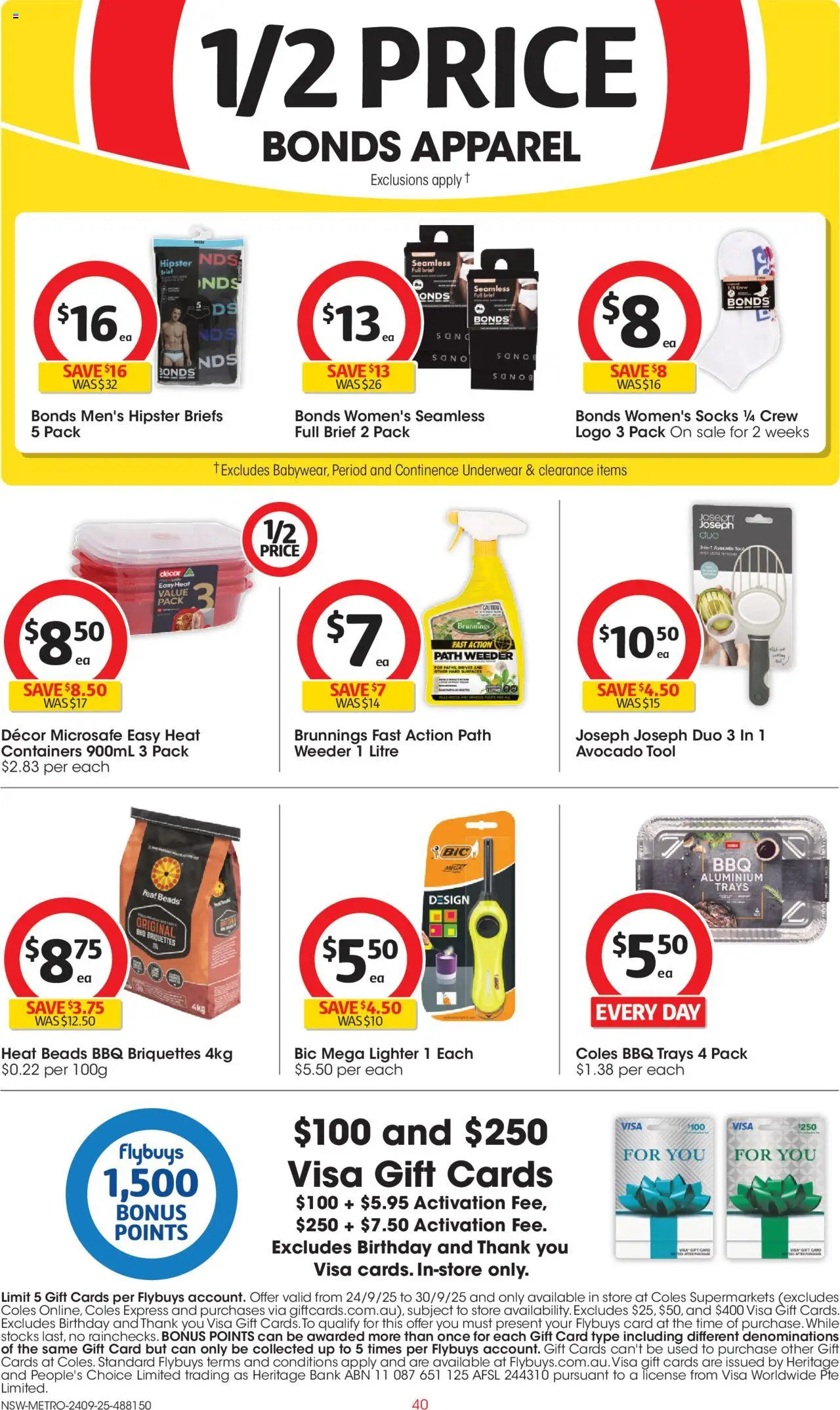 Coles catalogue - valid from 24.09.2025 | Page: 40 | Products: Decor, Avocado, Underwear, Briefs