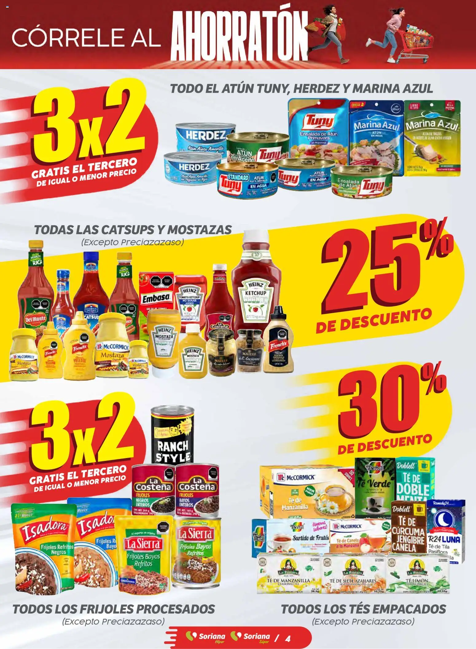 Nuevas ofertas de Soriana válidas en toda la República Mexicana desde el 30.10.2025. ¡Encuentra las mejores ofertas en Soriana - Ahorratón Soriana Súper Nacional! | Página: 4 | Productos: Manzana, Limón, Cúrcuma, Té
