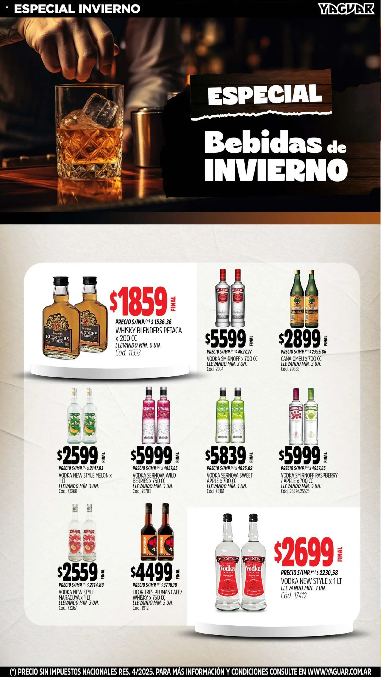 Yaguar - Salta │ válido desde el 04.08.2025 | Página: 4 | Productos: Vodka, Whisky, Melón