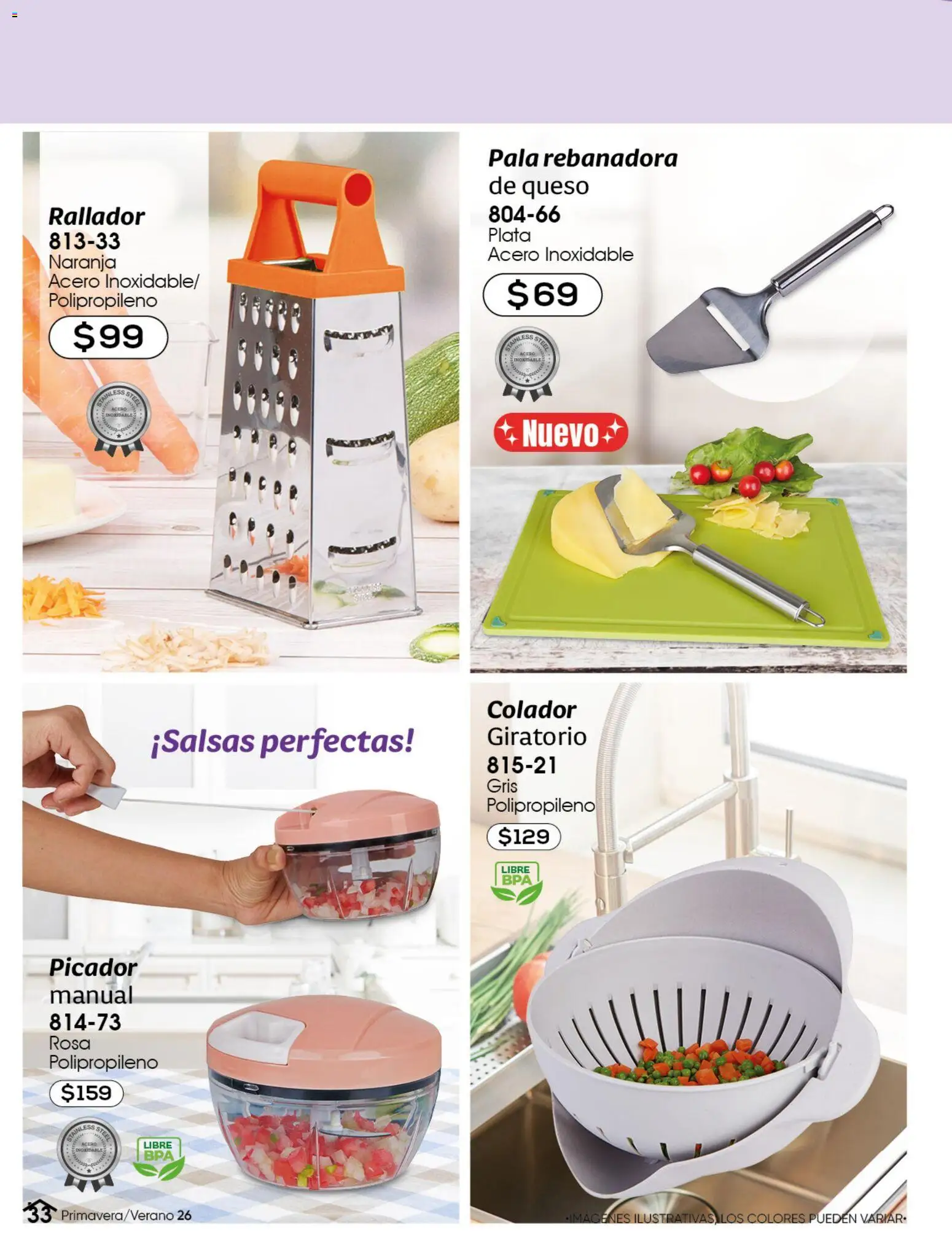 Nuevas ofertas de Cklass válidas en toda la República Mexicana desde el 02.01.2026. ¡Encuentra las mejores ofertas en Cklass catálogo Home! | Página: 34 | Productos: Colador, Pala, Queso